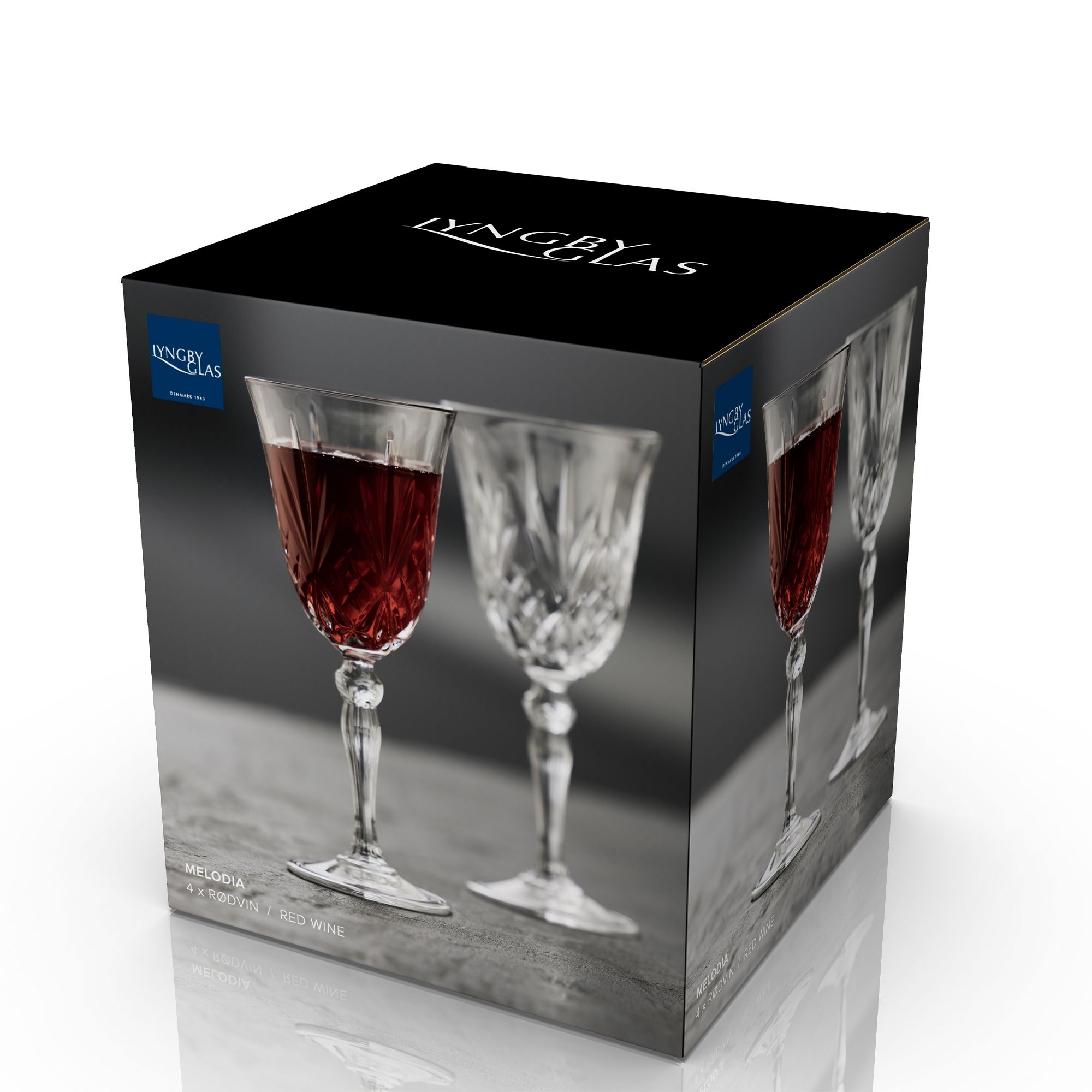 Lyngby Glas - Melodia - Rotwein - 4 Stck.