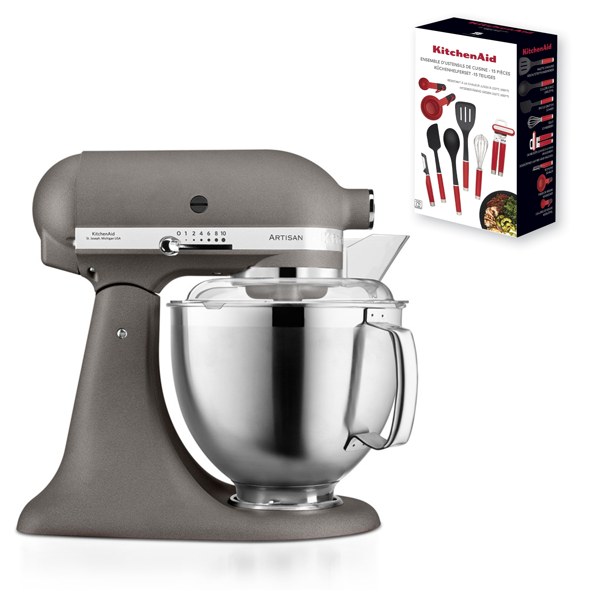 KitchenAid - Artisan Stand Mixer 5KSM185PS - Set - Imperial Grey