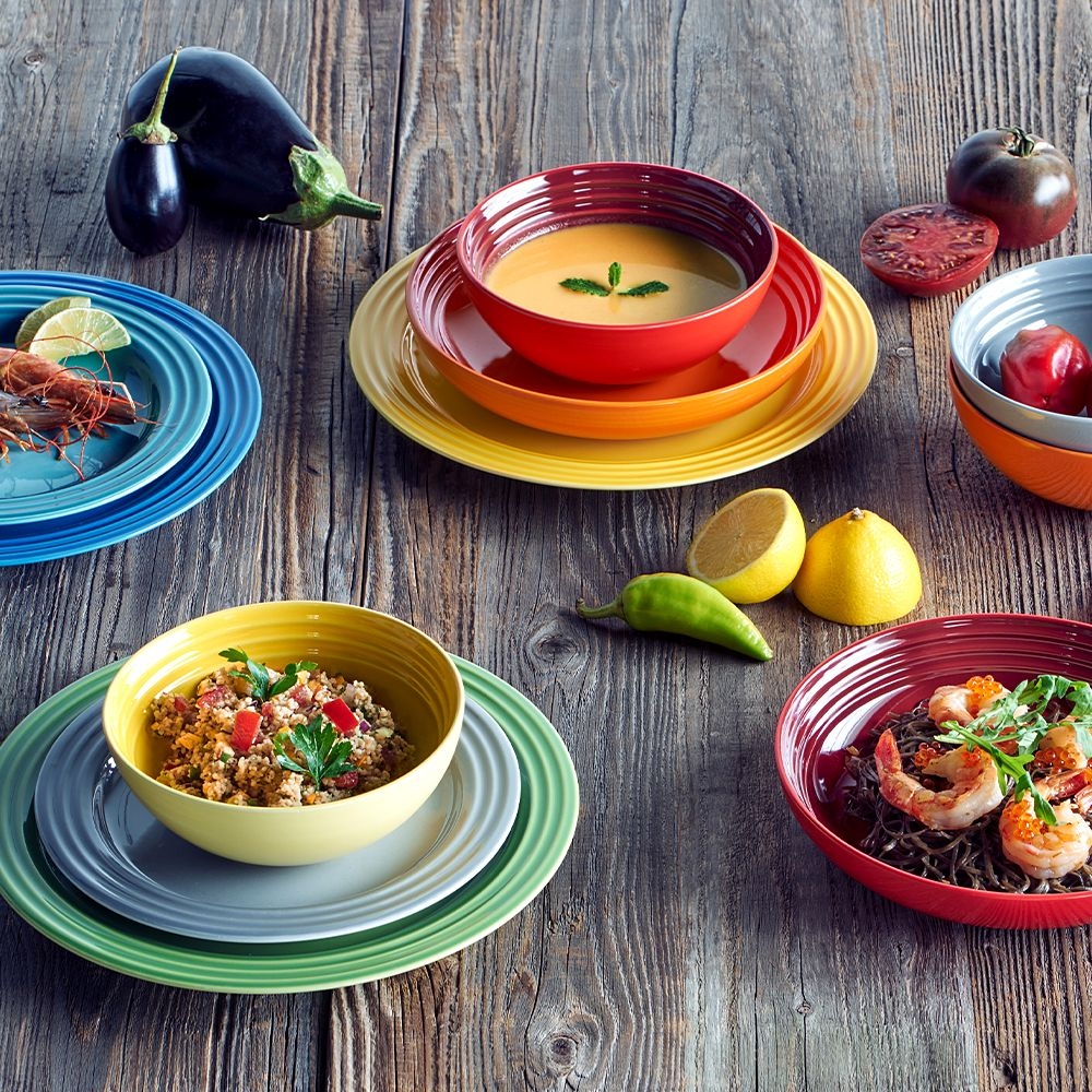 Le Creuset Set of 6 Side Plates Rainbow