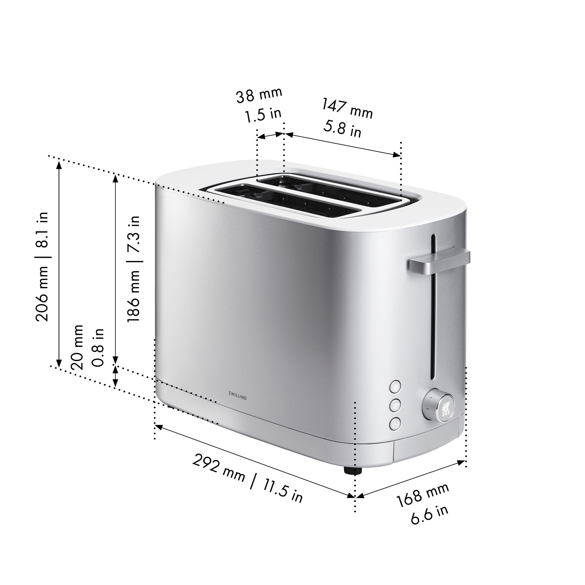 Zwilling - ENFINIGY Toaster mit Brötchenaufsatz