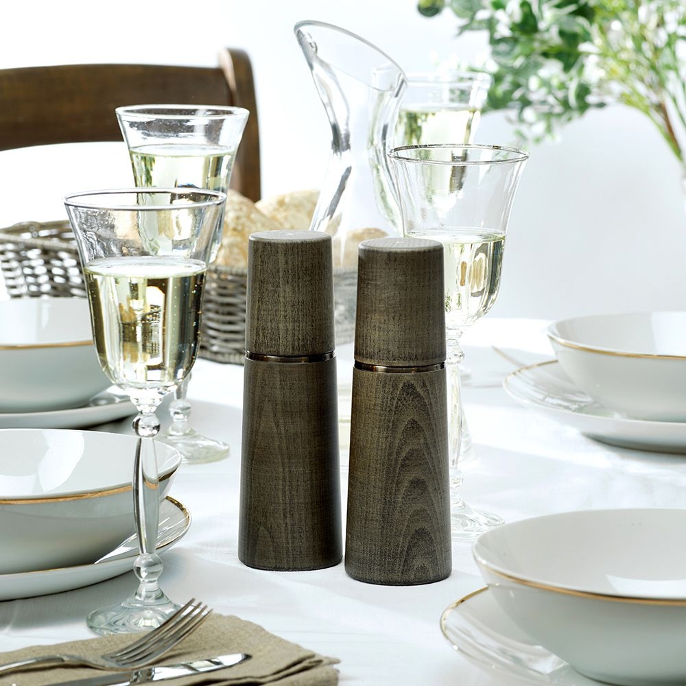 COLE & MASON - Marlow Salt & Pepper Mill Beech Wood Gift Set, unfilled 18.5 cm