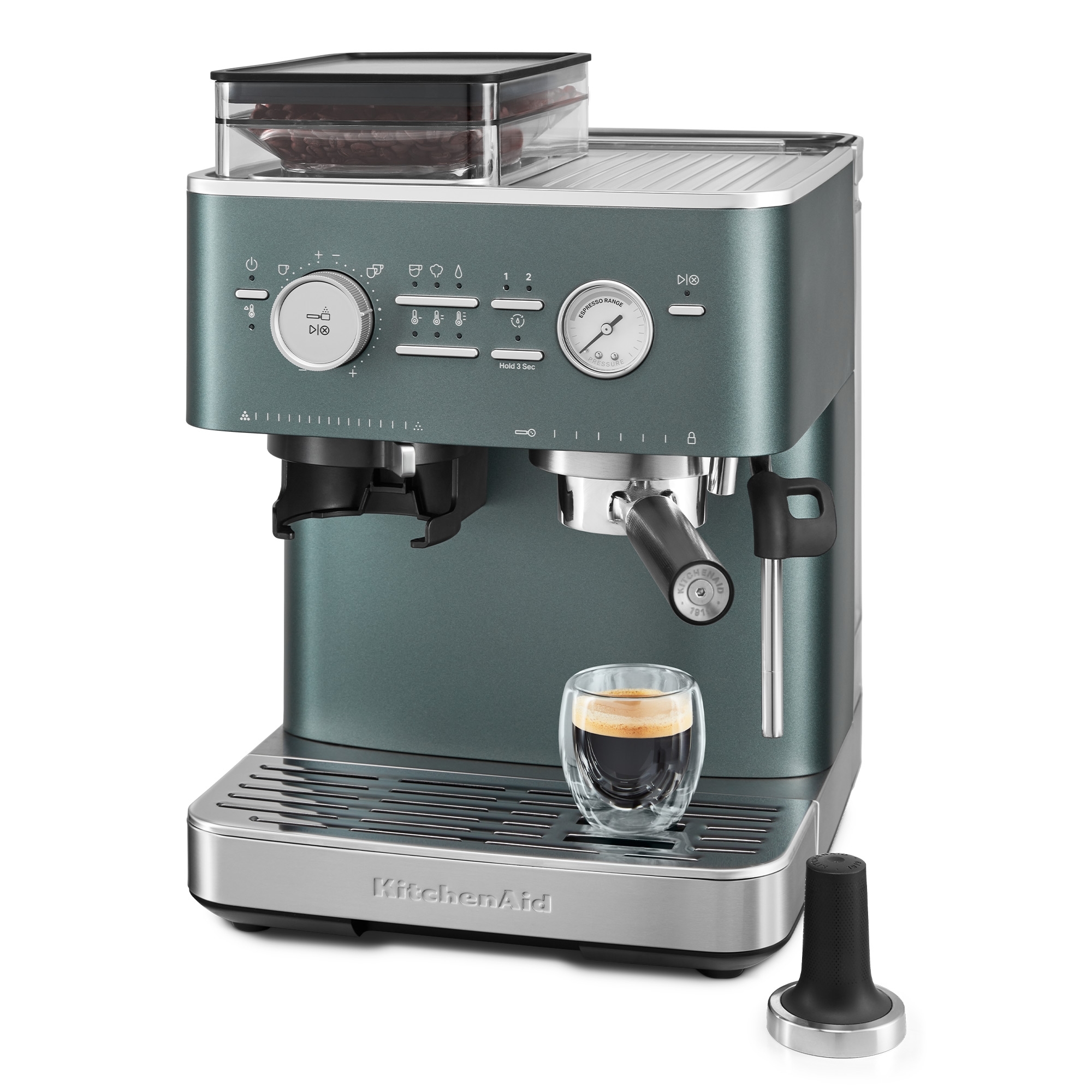 KitchenAid - Semi-automatic espresso machine with coffee grinder - Juniper