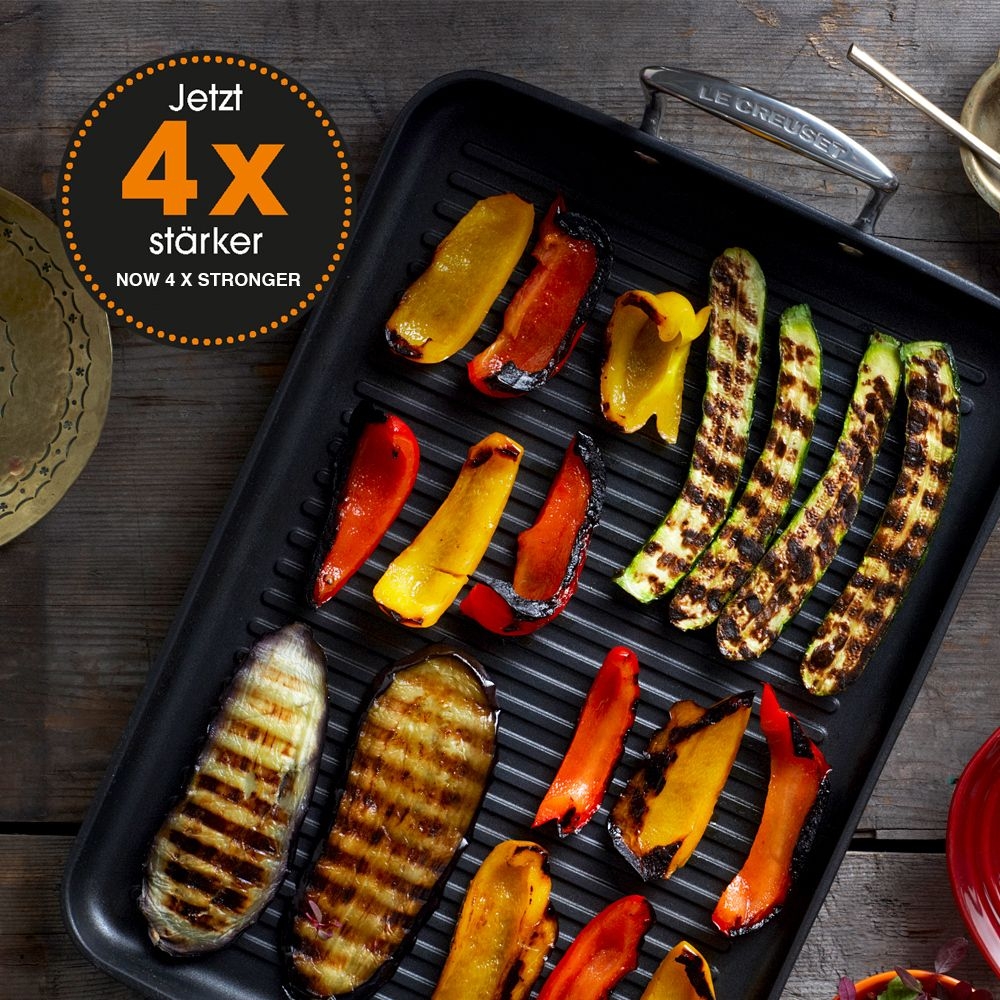 Le Creuset - Aluminium Grillplatte 34x25 cm - Antihaft