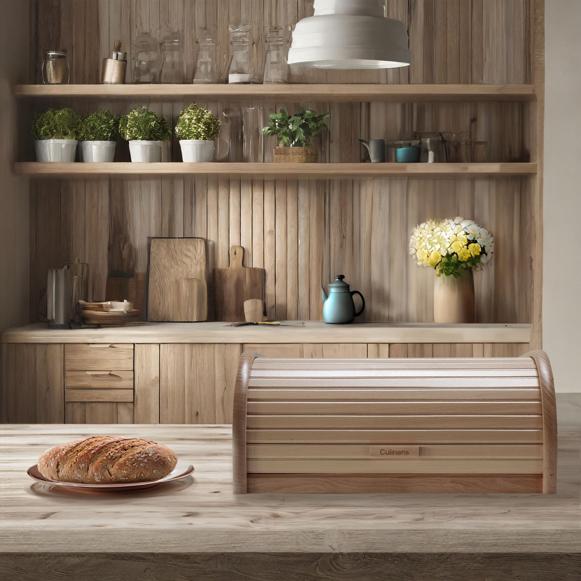 Culinaris - Bread Bin made of beech wood