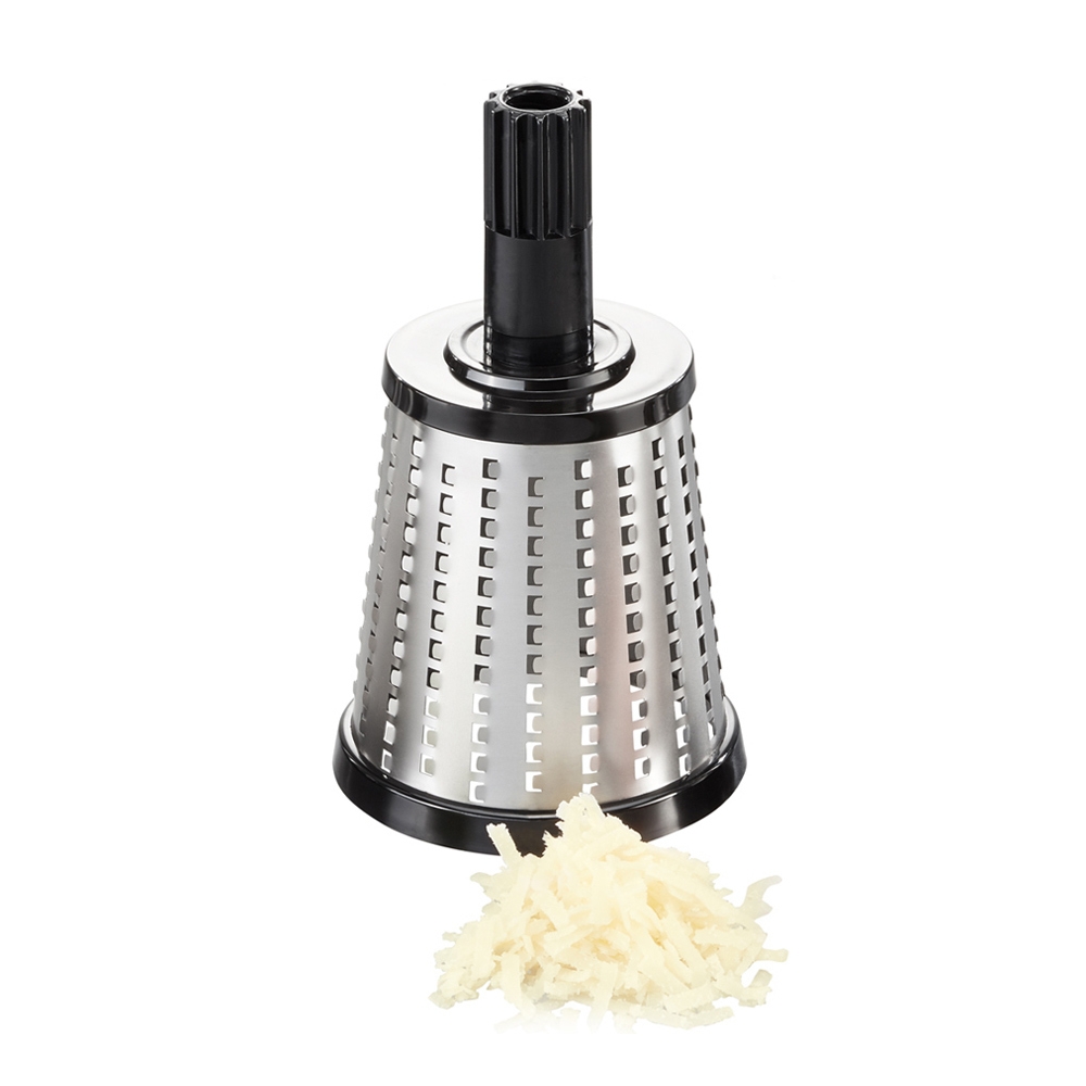 Parmesan Cheese And Grater Close Up. An Angled View Of A Block Wedge Of  Parmesan Cheese With Shredded Pieces All Around And A Metal Cheese Grater  On A Cutting Board Stock Photo