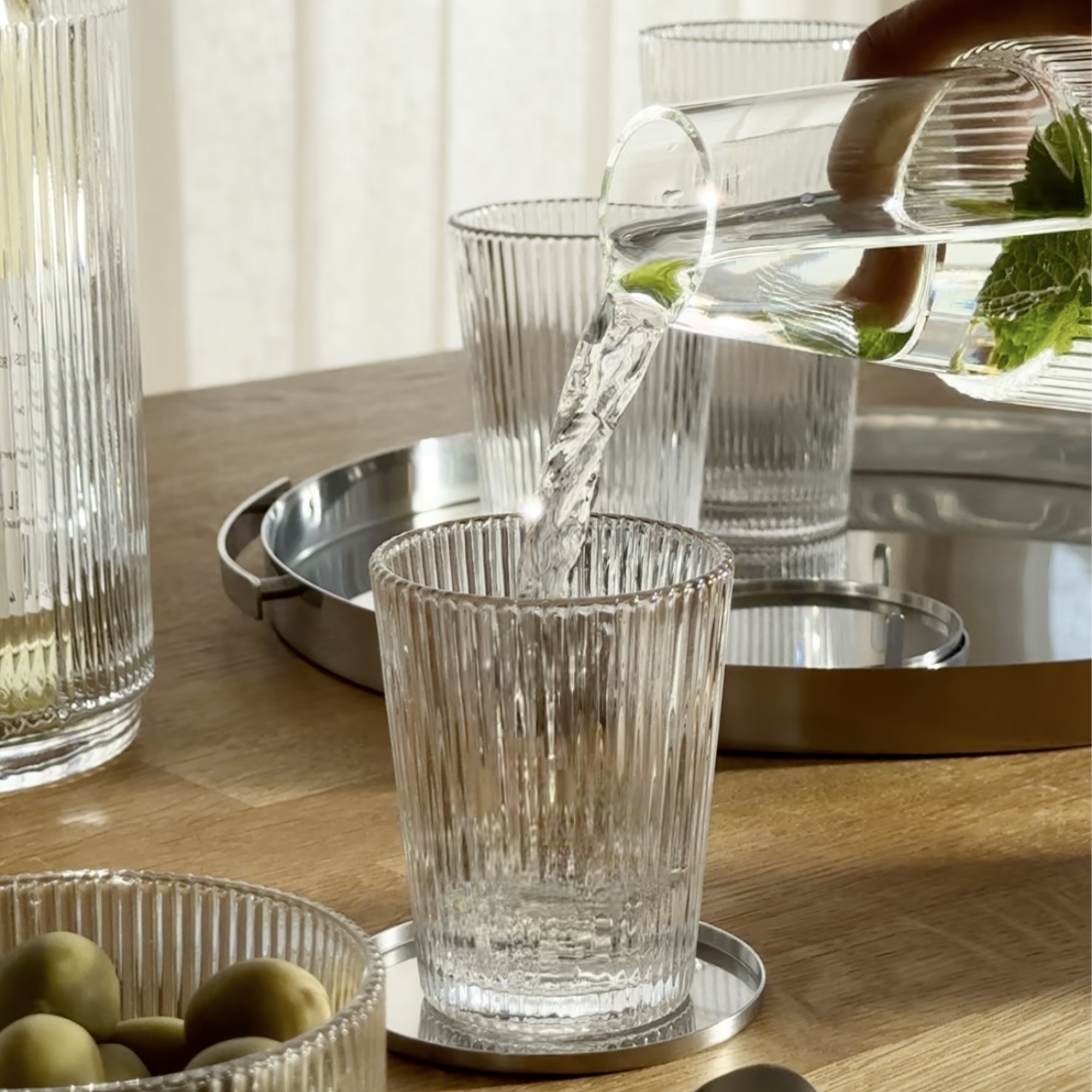 Stelton - Carafe with glass PILASTRO