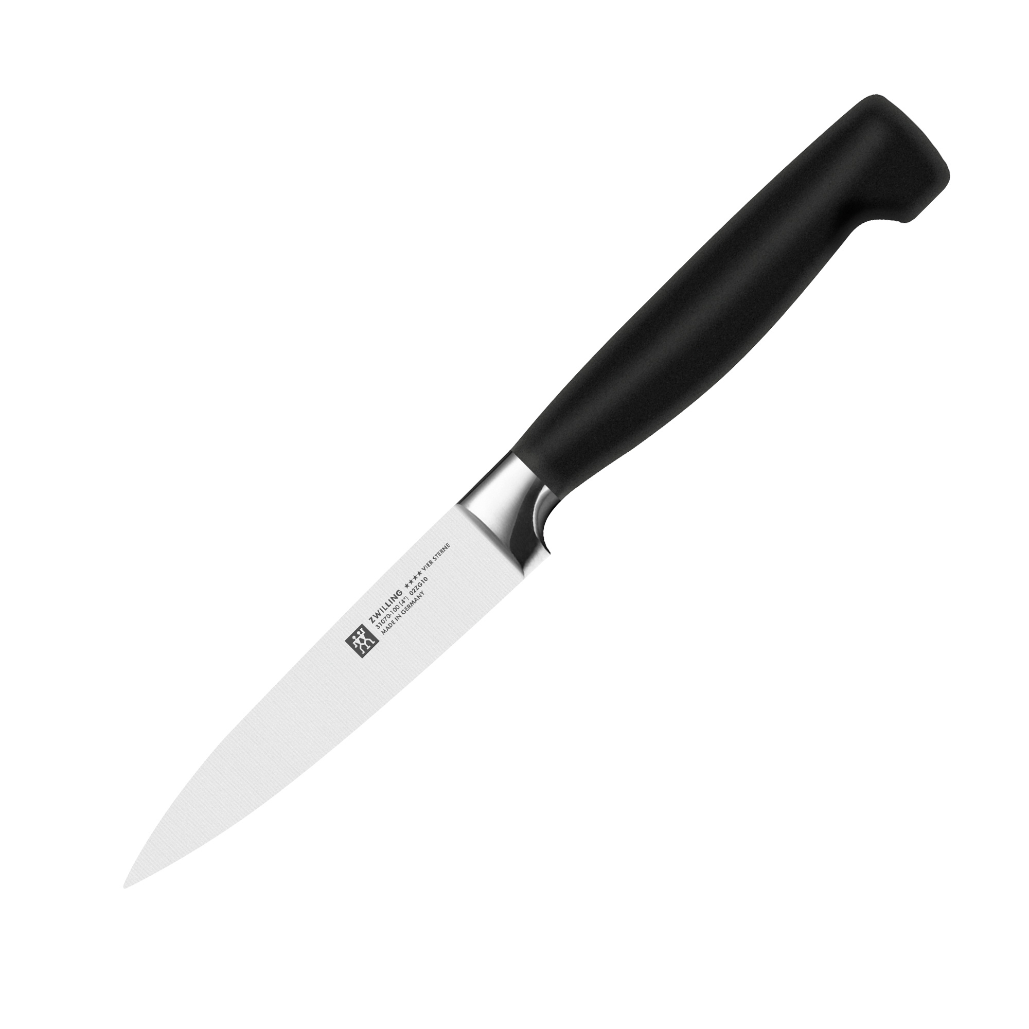 Fishing Fillet Knife 10cm Blade Black/Blue Rubber Plastic Handle