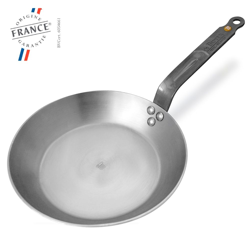 de Buyer - Country pan 24 cm + Frypan 28 cm + Turner + stoving oil