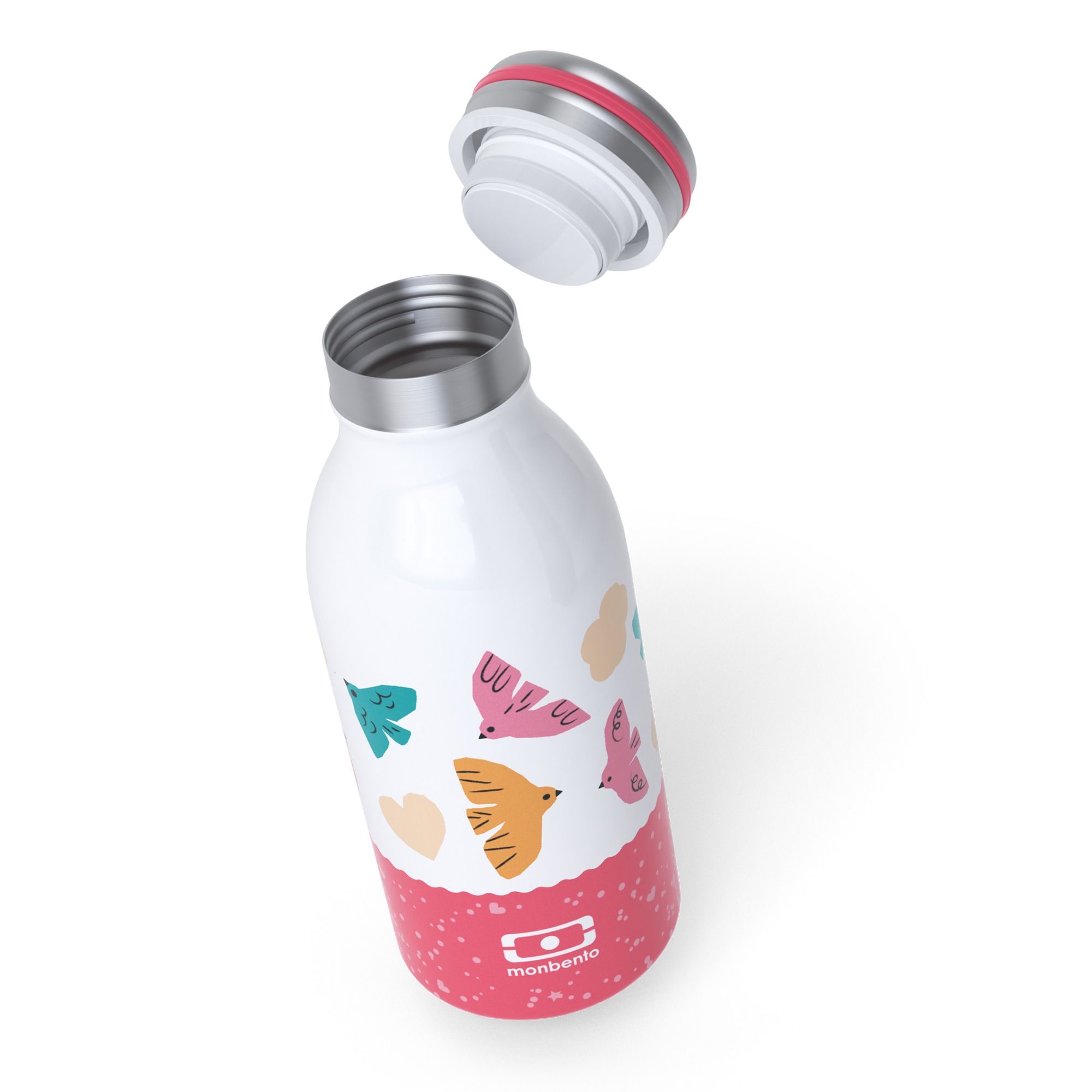 monbento - MB isotherme Trinkflasche Cooly rosa Birds