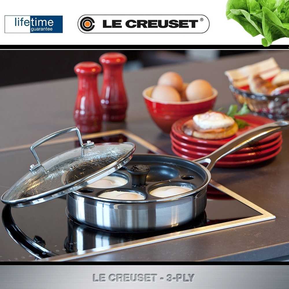 Le Creuset - 3-ply Sauté Pfanne mit Pochiereinsatz