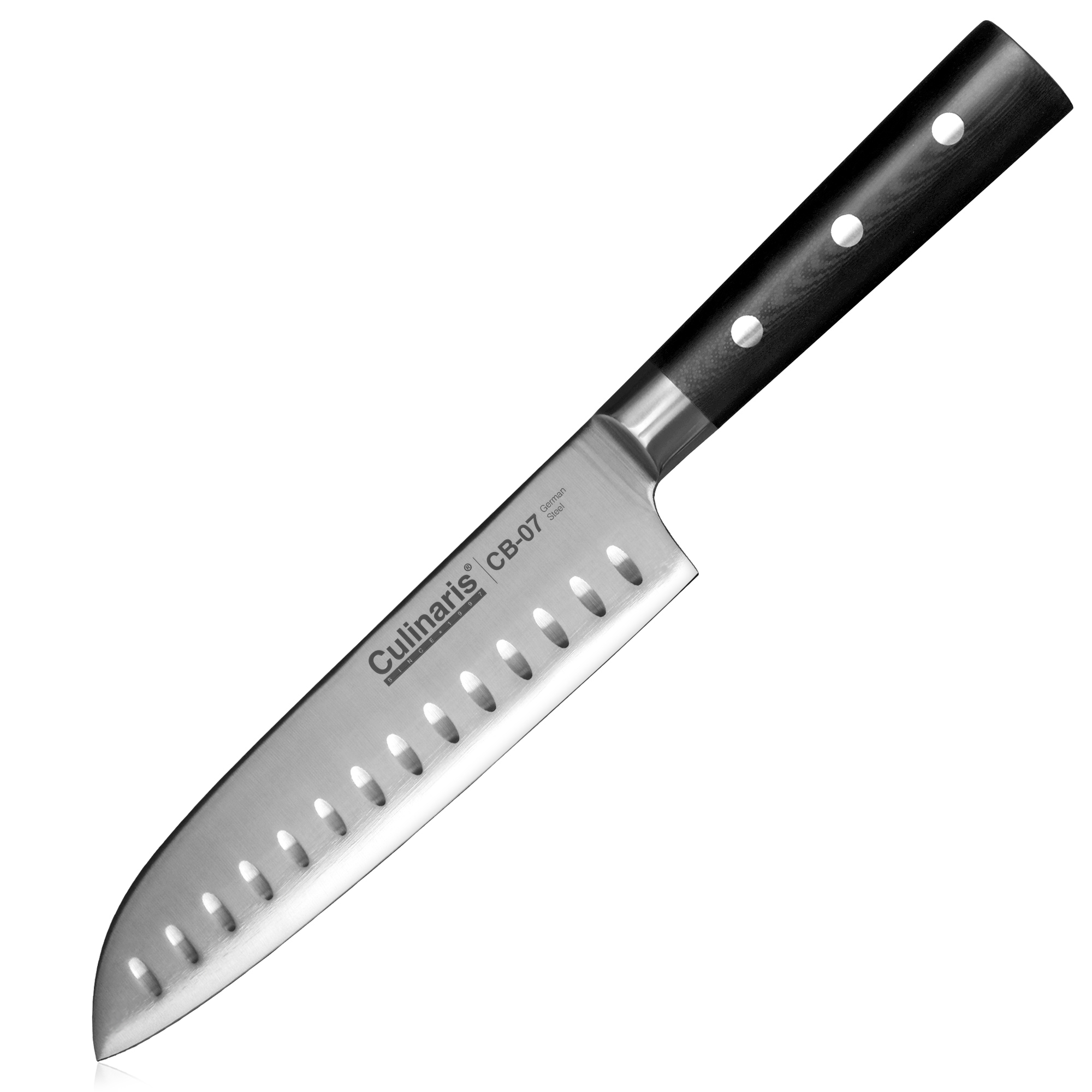 Culinaris - Messer-Set - Santoku CB-07 + Schälmesser CB-01 + Allzweckmesser CB-02 + Magnetleiste CB-14