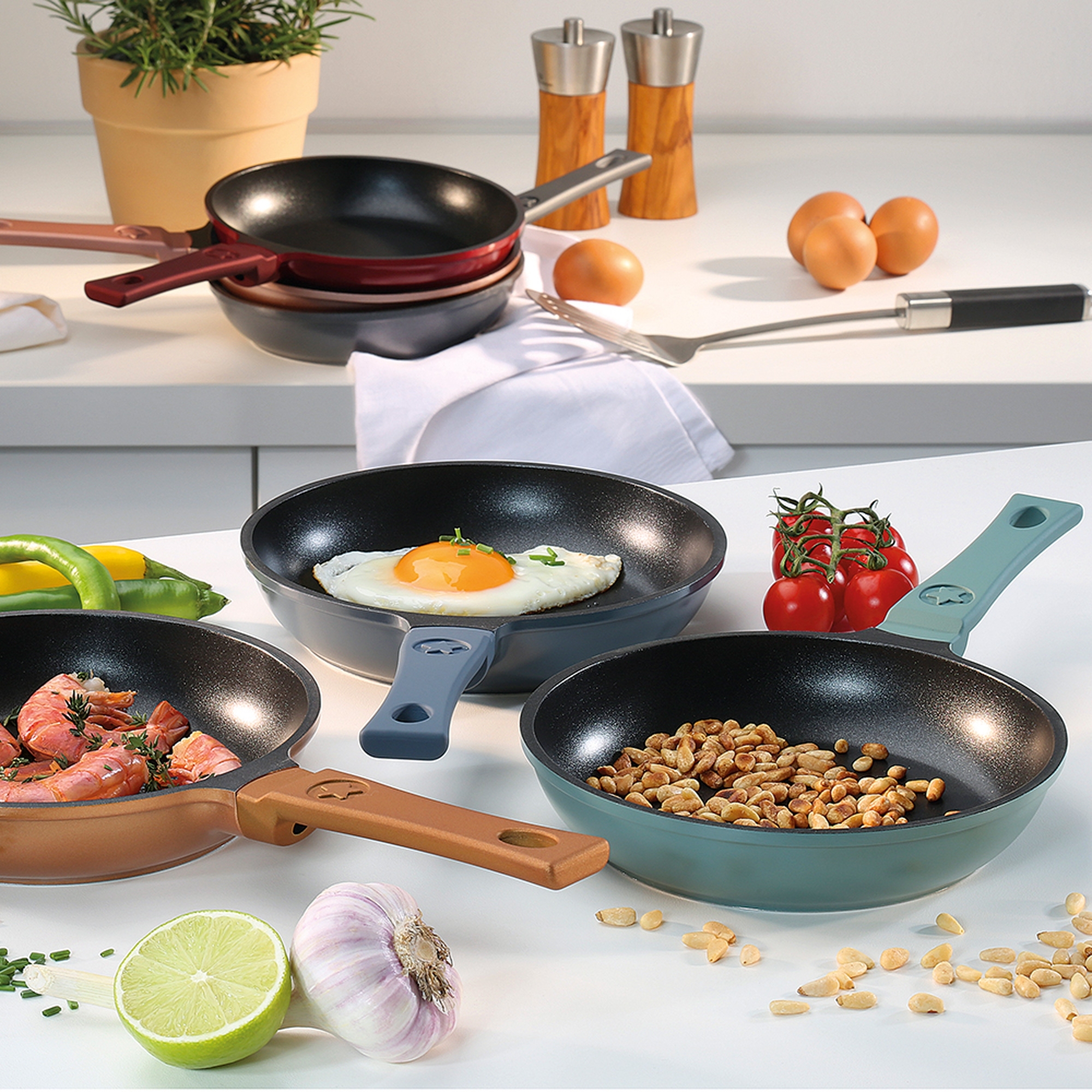 Spring - Mini frying pan - 18 cm - grey metallic - VULCANO MINI LINE CLASSIC