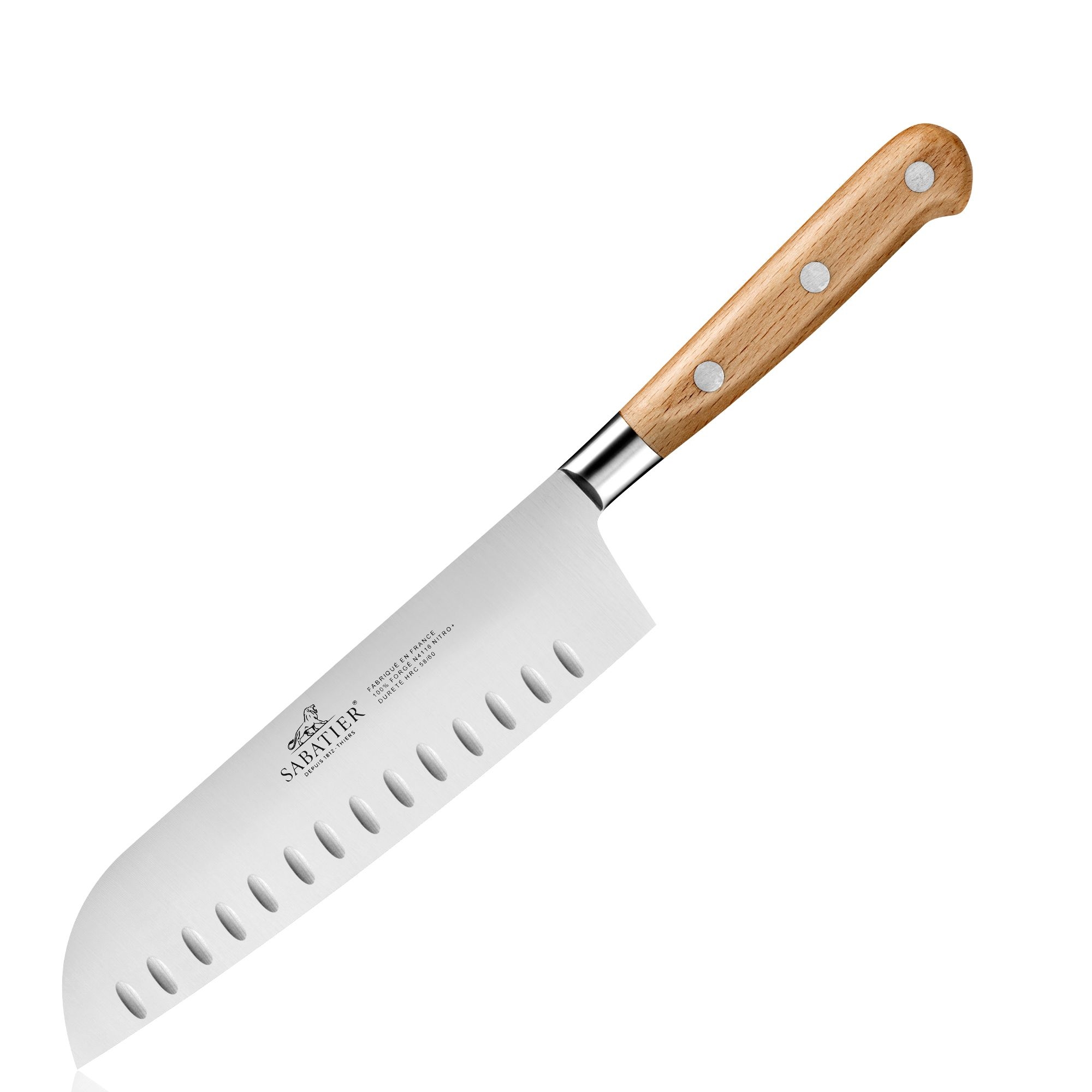 Sabatier - Scalloped Santoku 18 cm - IDÉAL BROCÉLIANDE