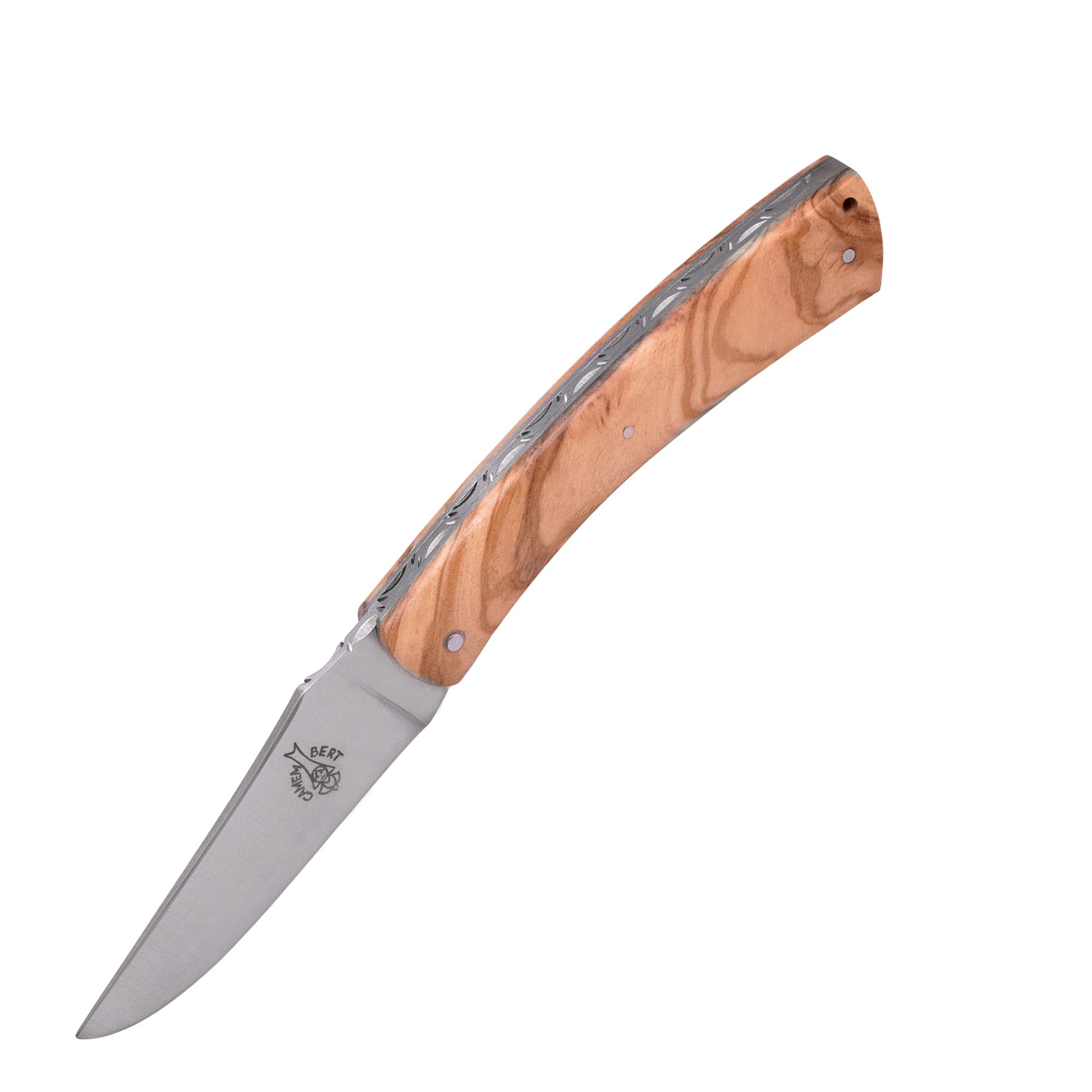 Laguiole - folding/pocket knife Camembert olive wood