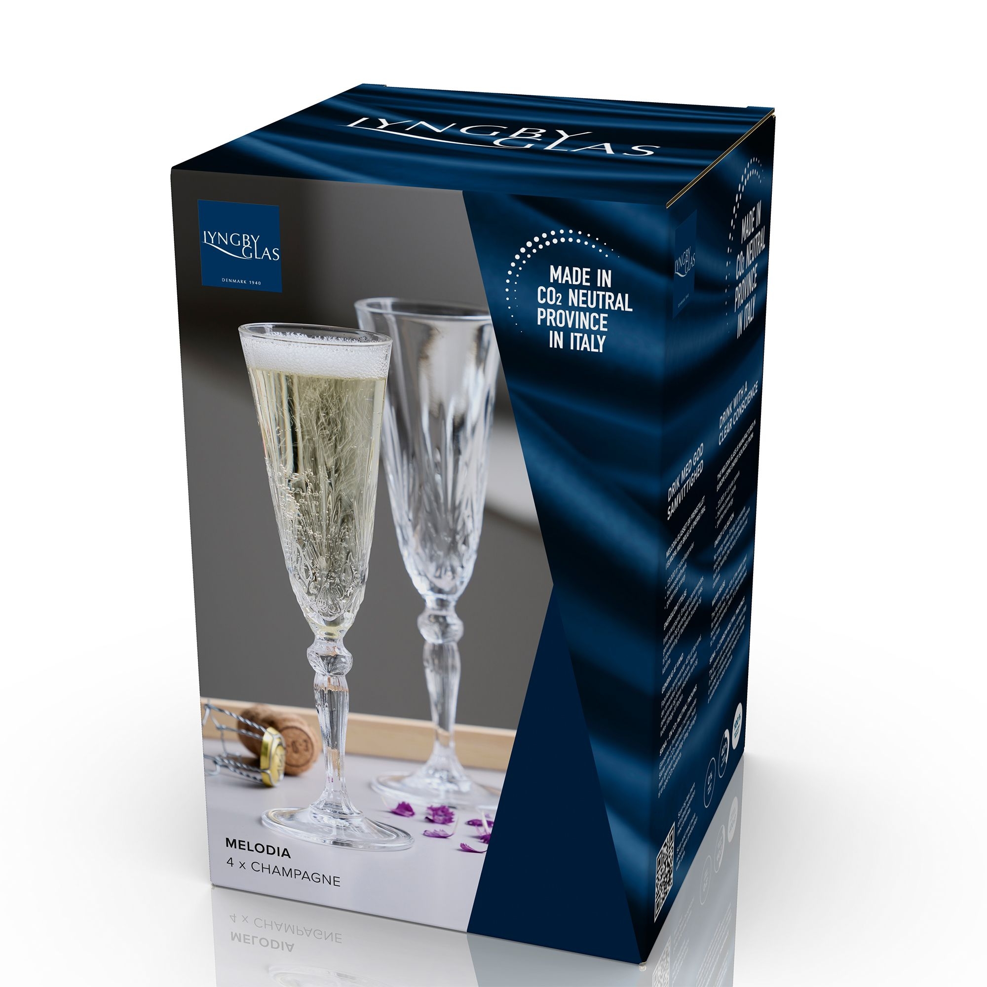 Lyngby Glas - Melodia - Champagner - 4 Stck.