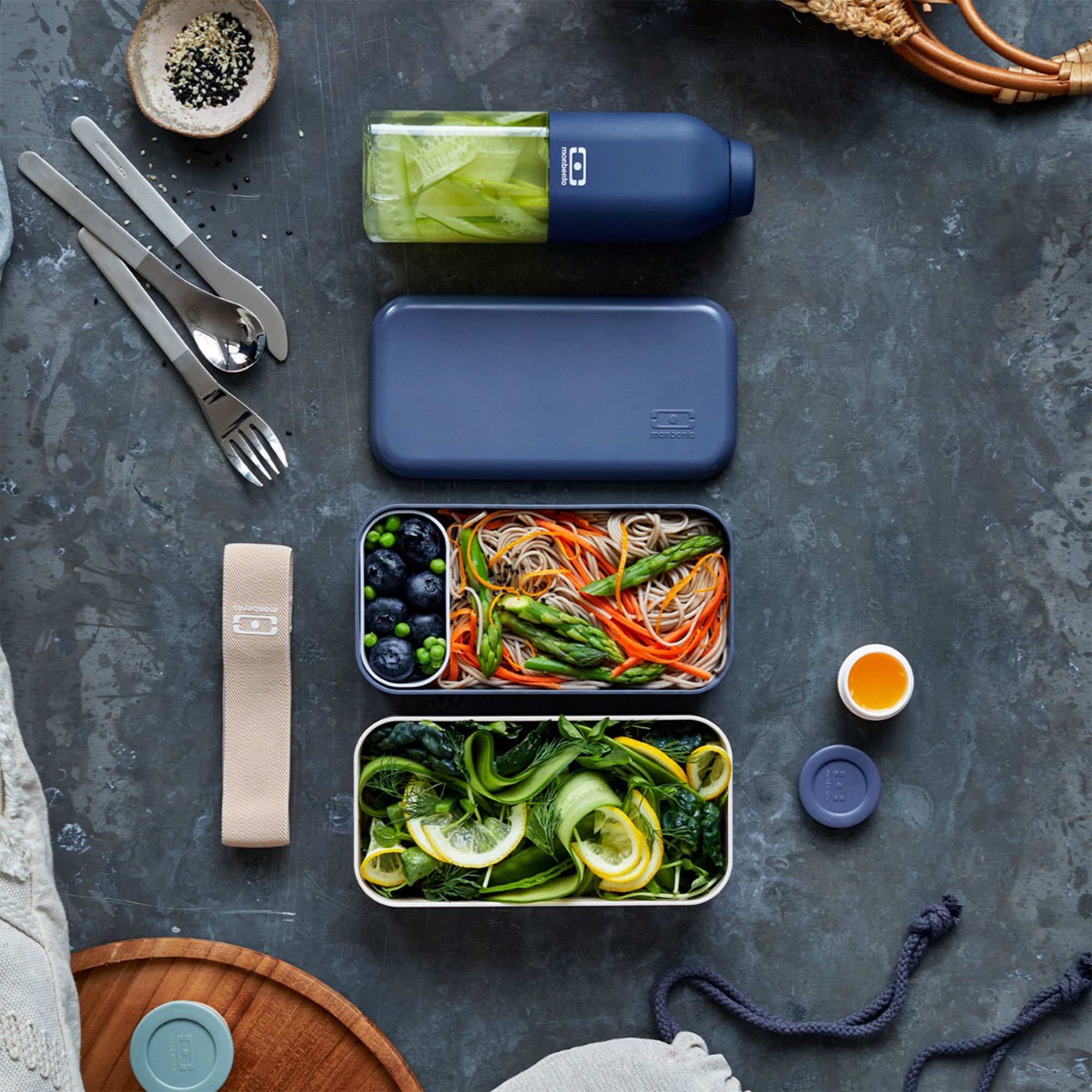 monbento - Original Bento Box natural blue