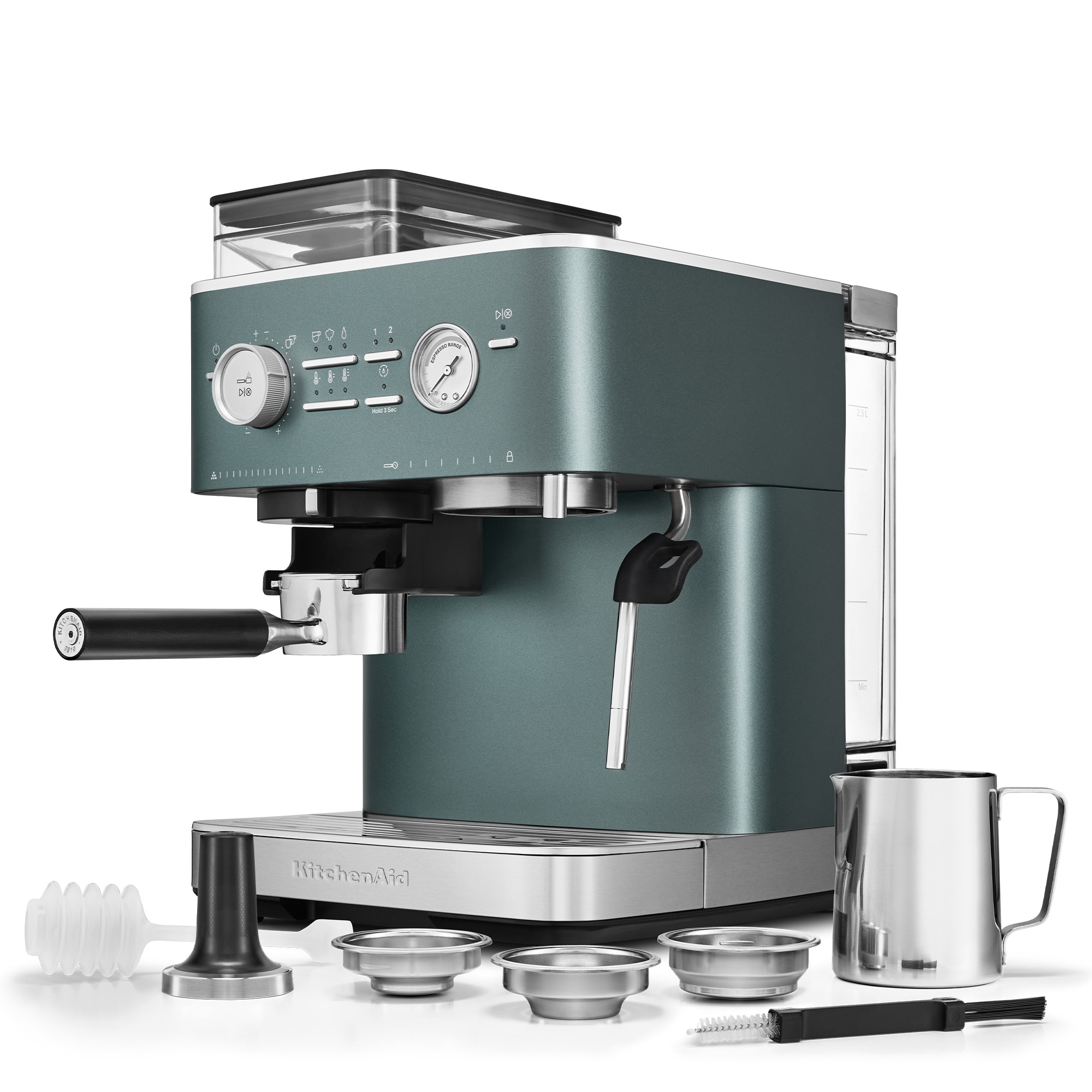 KitchenAid - Semi-automatic espresso machine with coffee grinder - Juniper