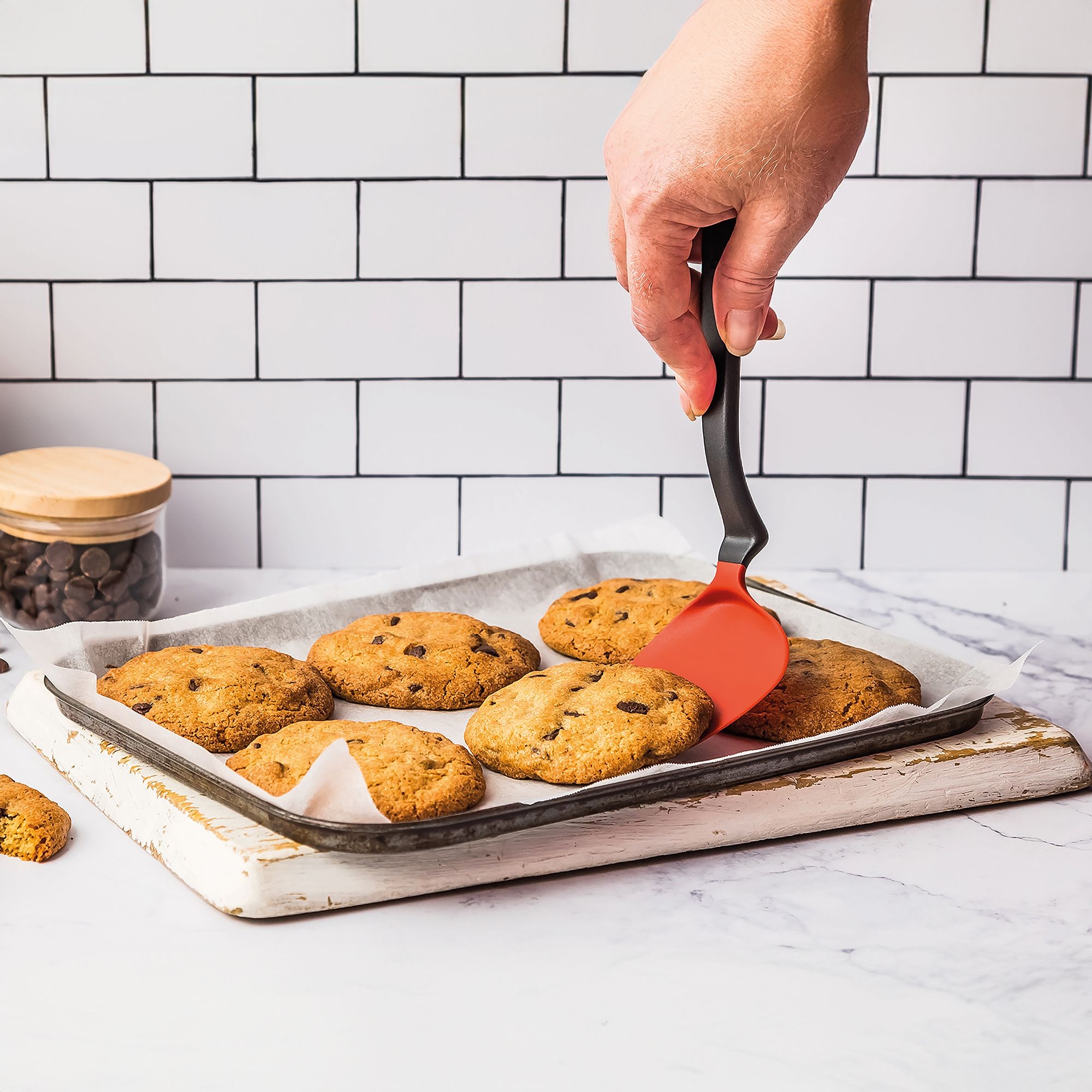 Dreamfarm - Mini Chopula, 24 cm - silicone spatula, red