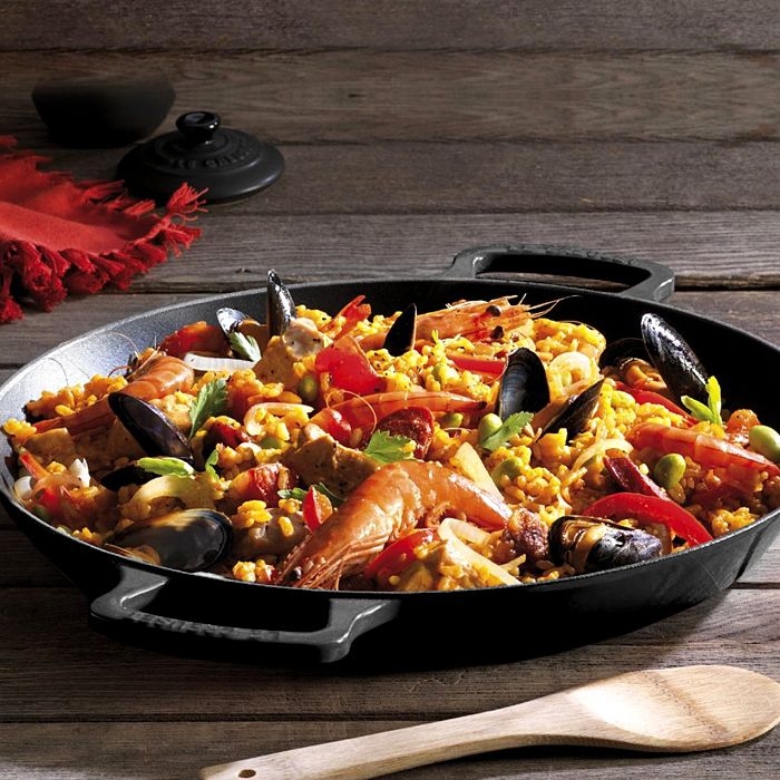 Le Creuset - Aluminium Paella Pfanne 32 cm - Antihaft - Für eine authentische und echte Paella wie in Spanien.