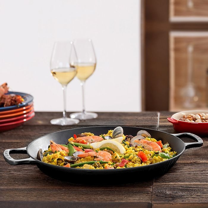 Le Creuset - Aluminium Paella Pfanne 32 cm - Antihaft - Für eine authentische und echte Paella wie in Spanien.