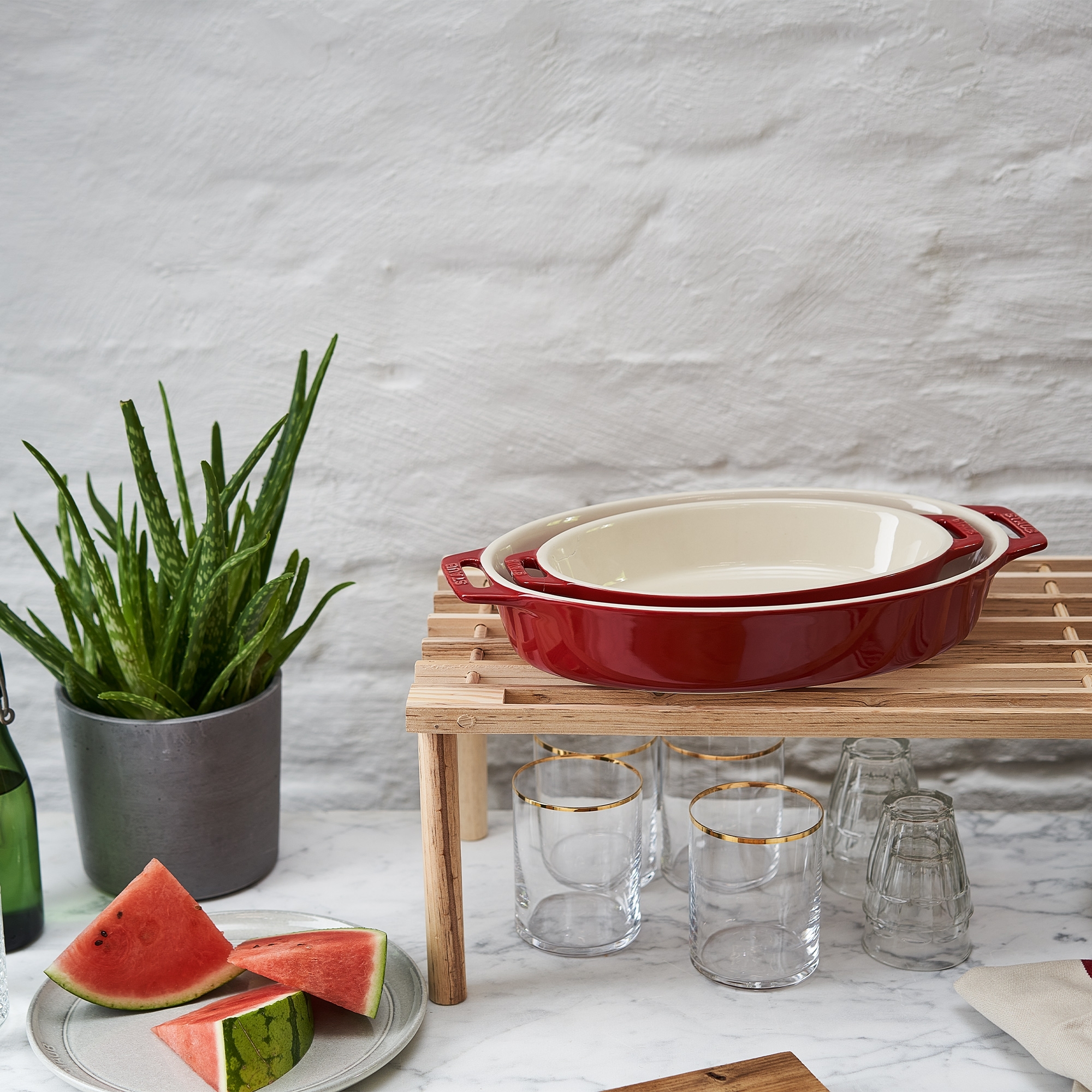 STAUB - Ceramique Ofenform | oval | 23 cm | kirschrot