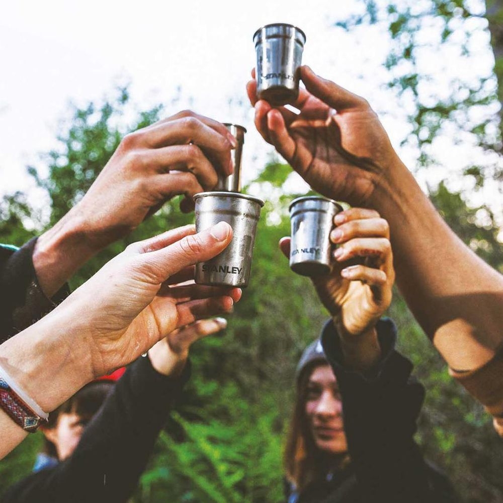 Stanley - Steel Shot-Becher 4er Set + Aufbewahrungsbehälter