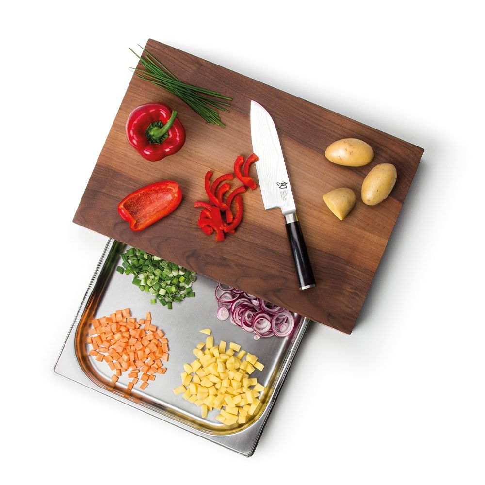 Continenta - cutting board with drawer, walnut