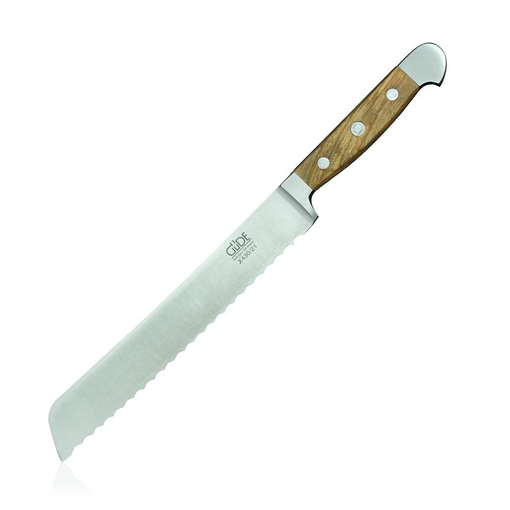 Güde - bread knife 21 cm - Alpha Olive left-handed