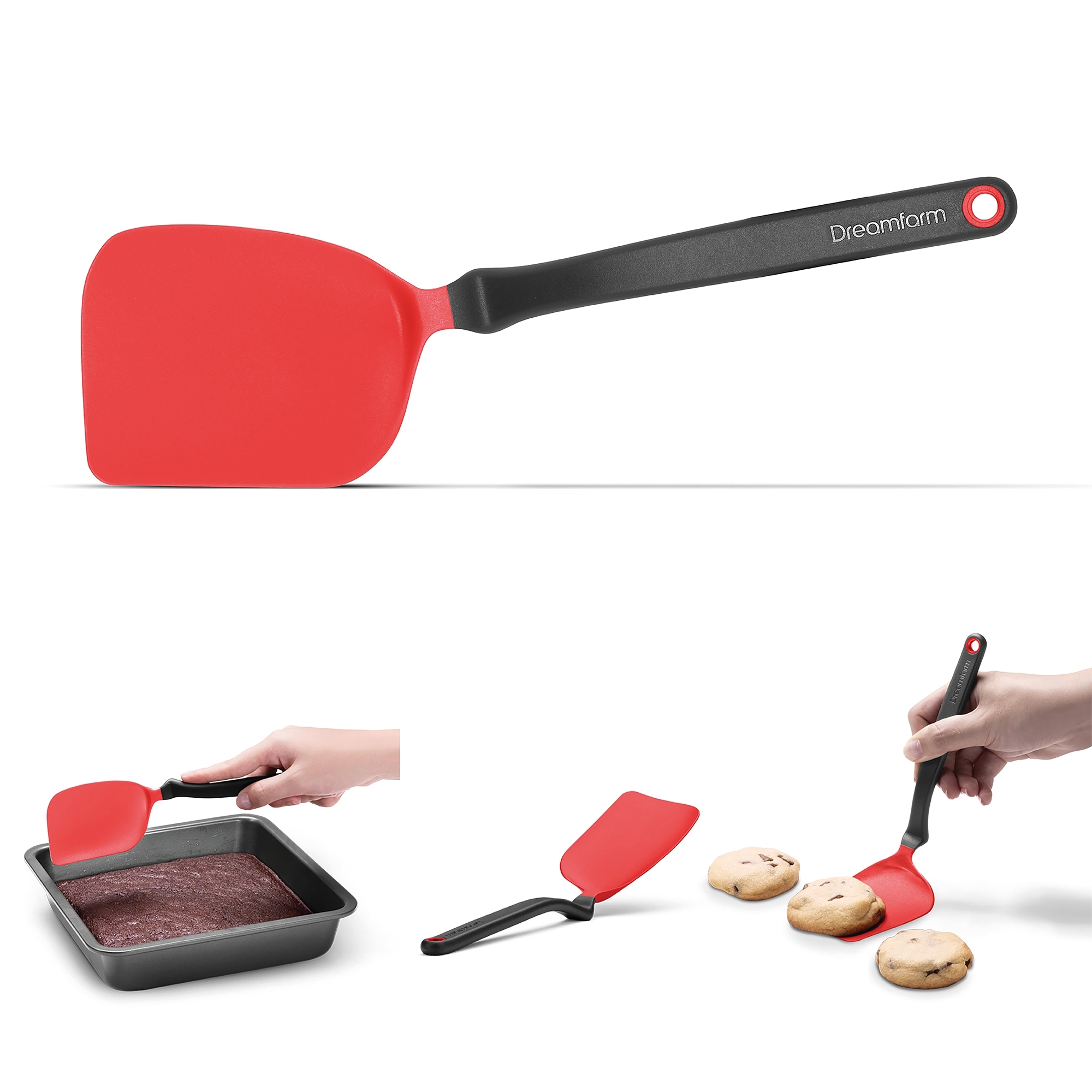 Dreamfarm - Mini Chopula, 24 cm - silicone spatula, red