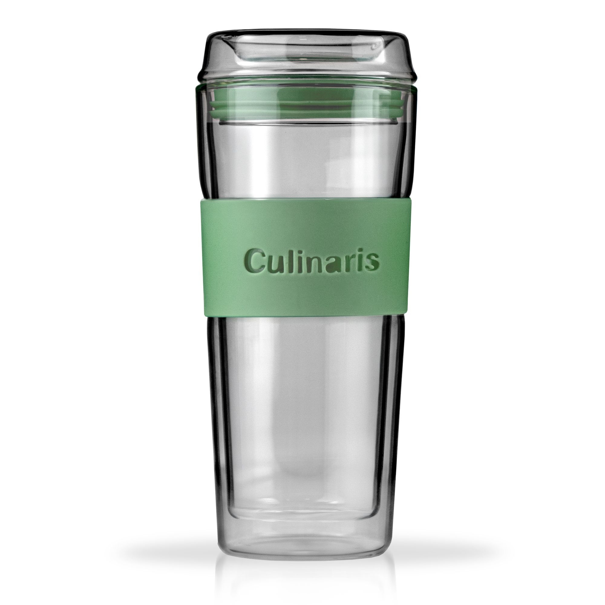 Culinaris - Glass Mug 420 ml - double-walled - mint green