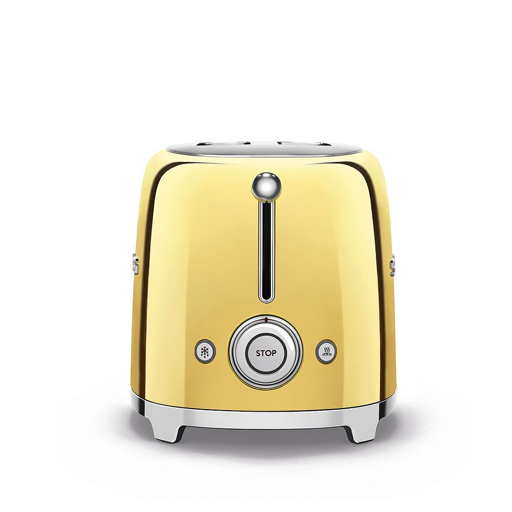 Smeg - 2-Scheiben-Toaster Kompakt - Designlinie Stil Der 50° Jahre - Gold