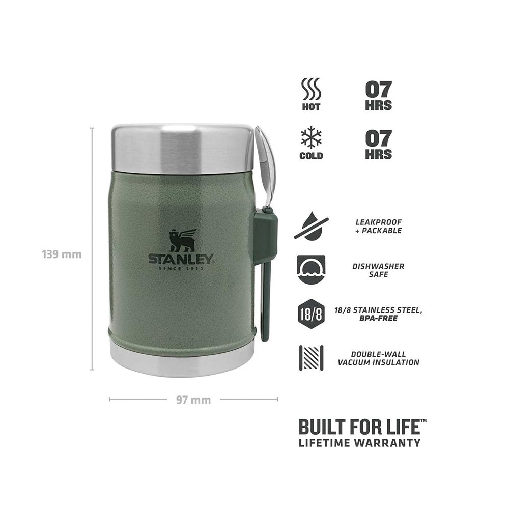 Stanley - Outdoor - Classic Food Jar 0,4 L - hammertone green