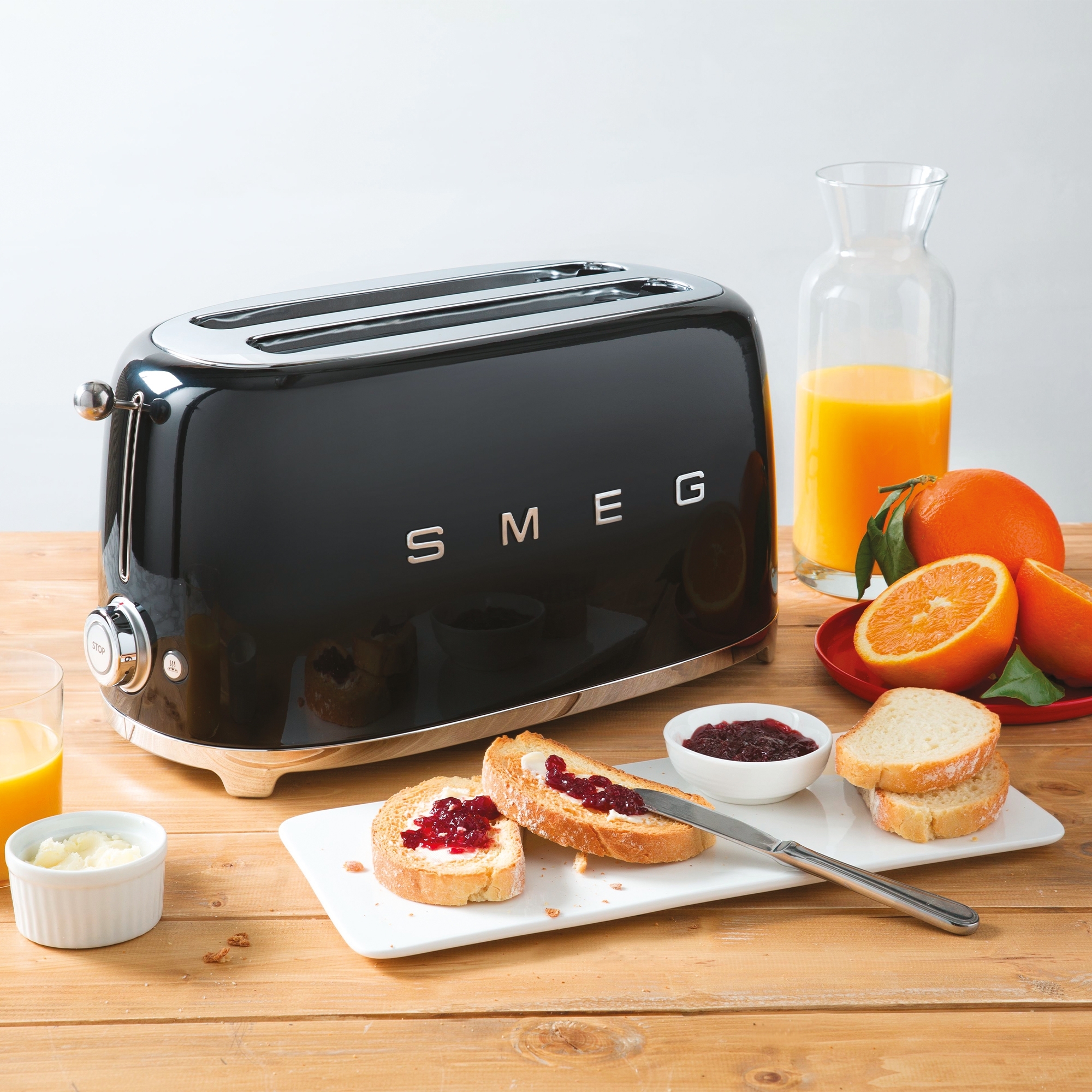 Smeg - 2-Schlitz Toaster lang TSF02 - Designlinie Stil Der 50° Jahre