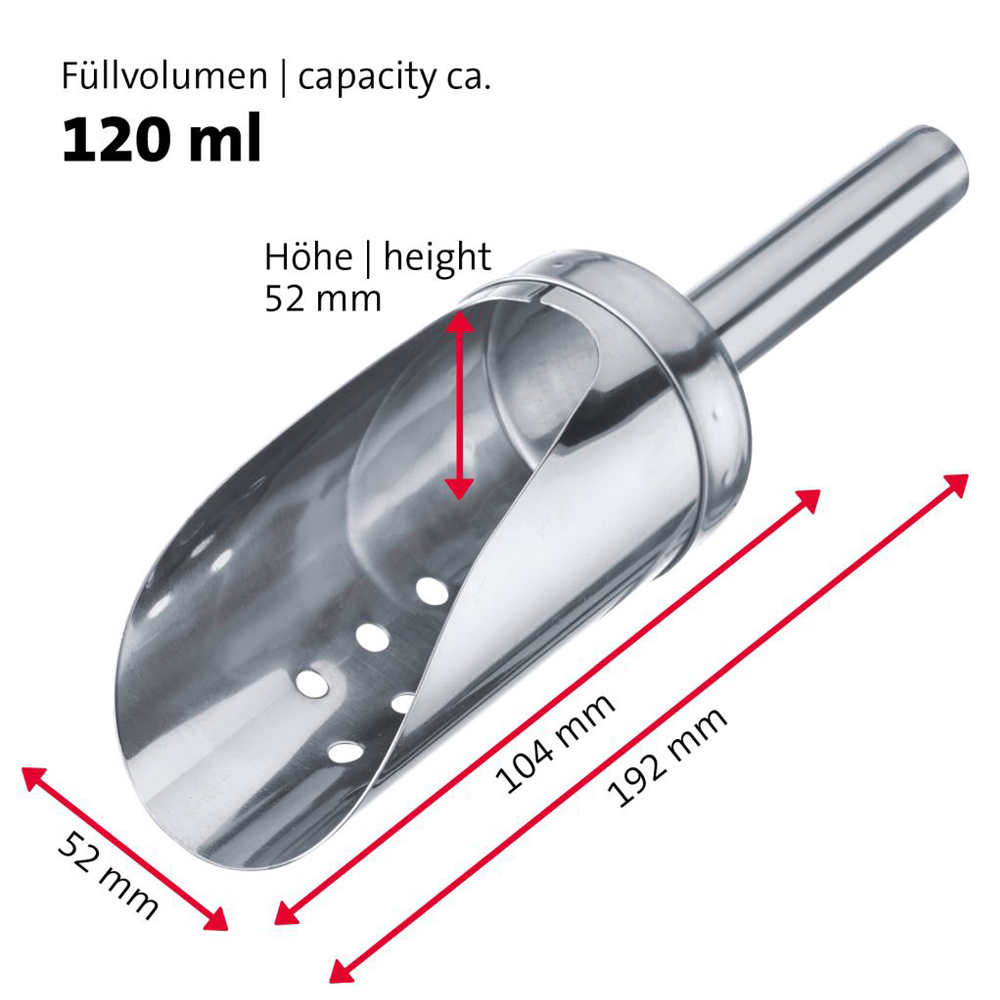 Westmark - Ice scoop, stainless steel, 120 ml