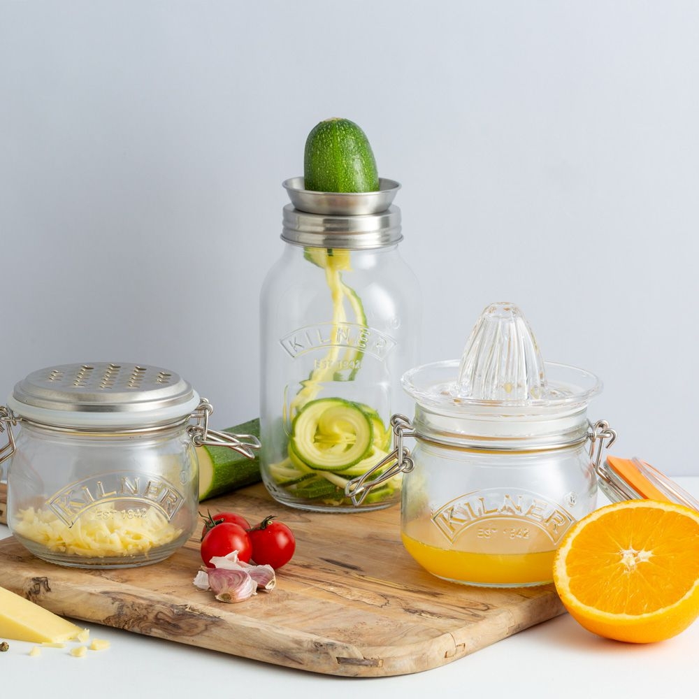 Kilner - Saftglas Set mit Zitronenpresse