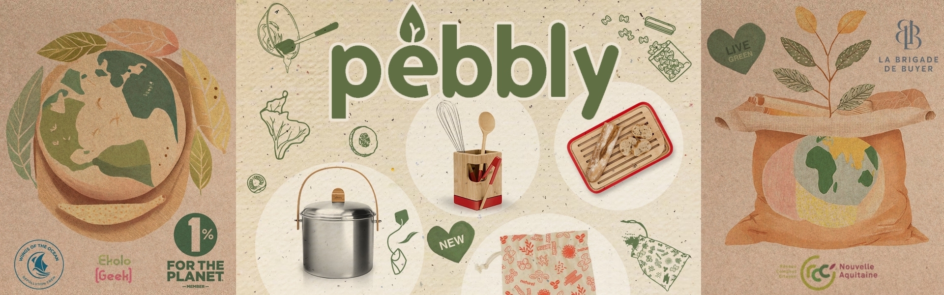 Pebbly - Nachhaltige und funktionelle Küchenprodukte aus Frankreich.