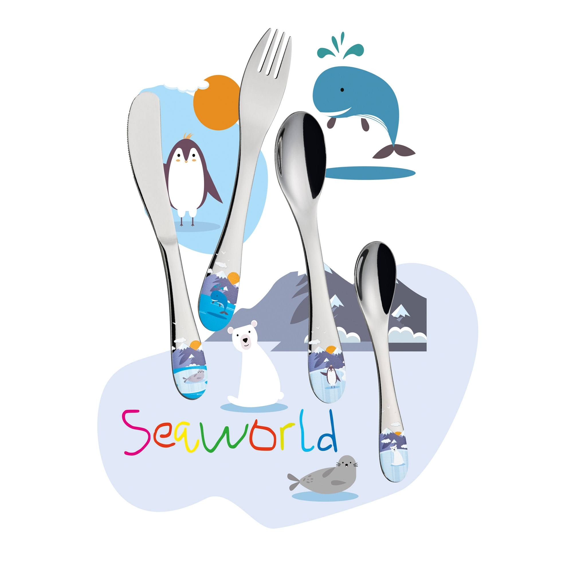 Cilio - Children's cutlery SEAWORLD 4 pcs.