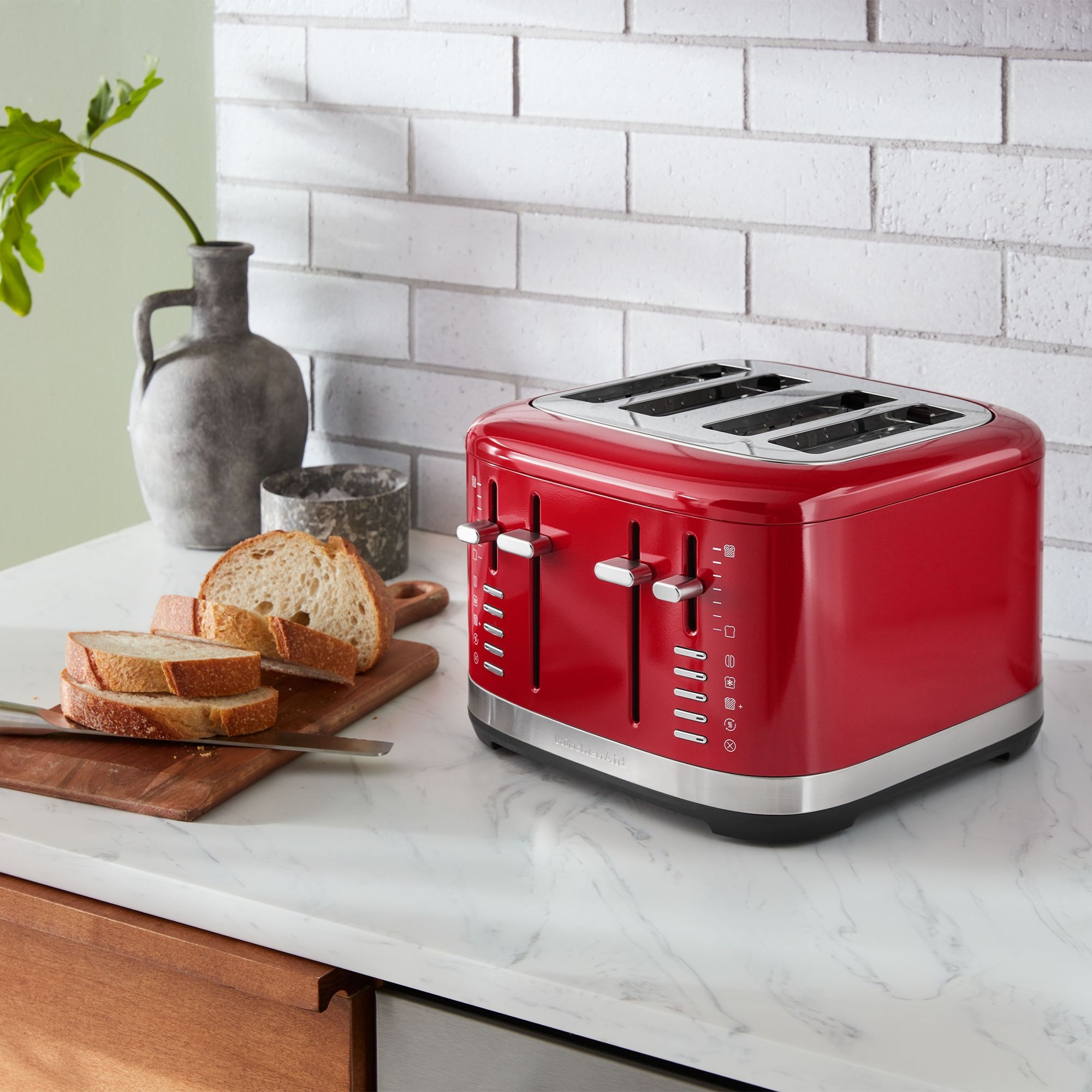 KitchenAid - Toaster mit manueller Bedienung für 4 Scheiben -Empire Rot