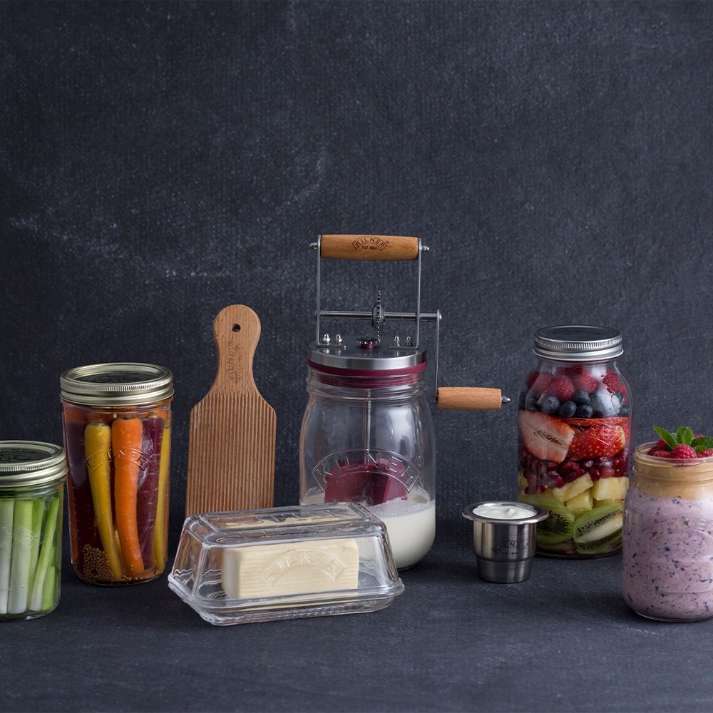 Kilner - Butterfass mit Drehkurbel 1 Liter