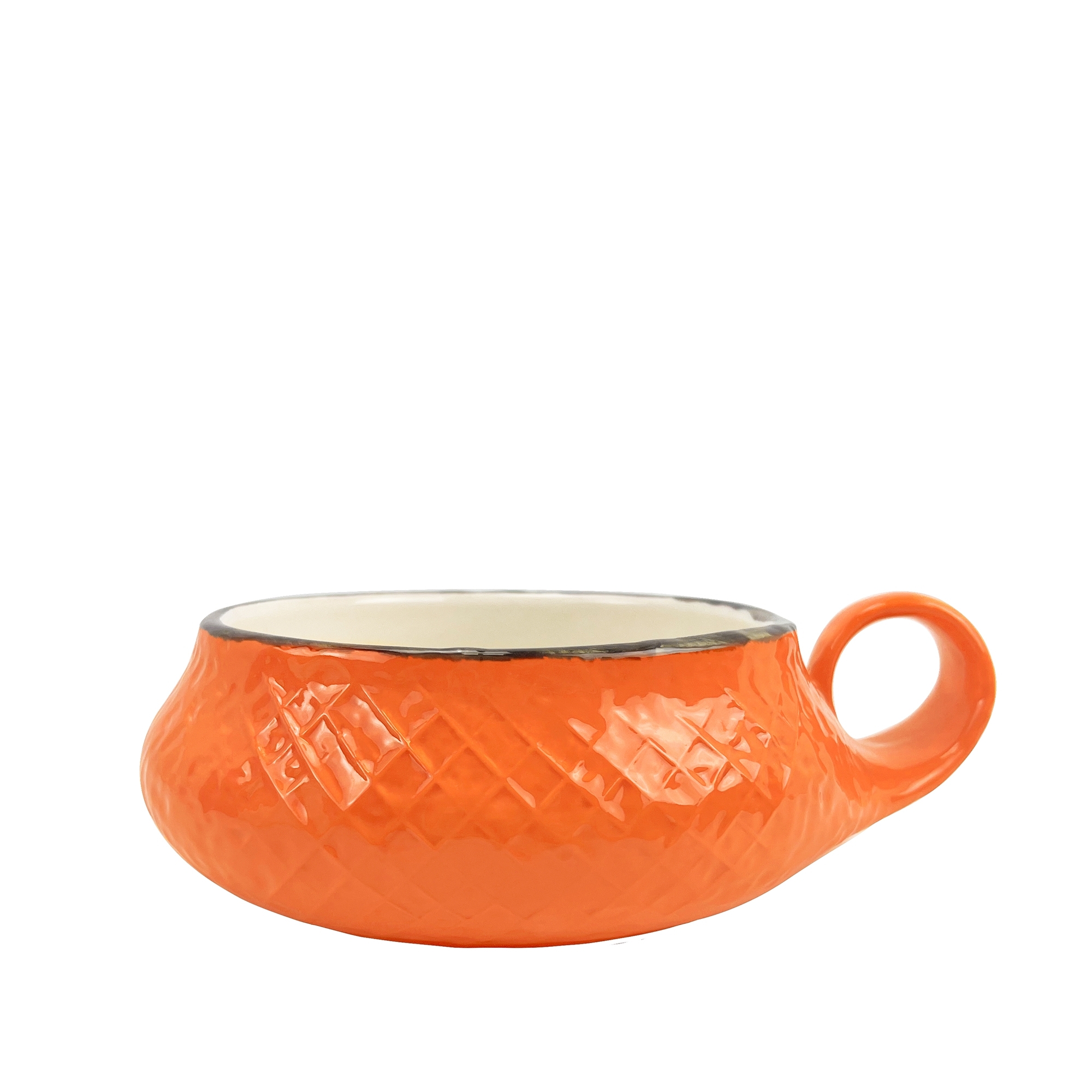 Arcucci - Bowl with handle - 13 x 21 cm - Orange