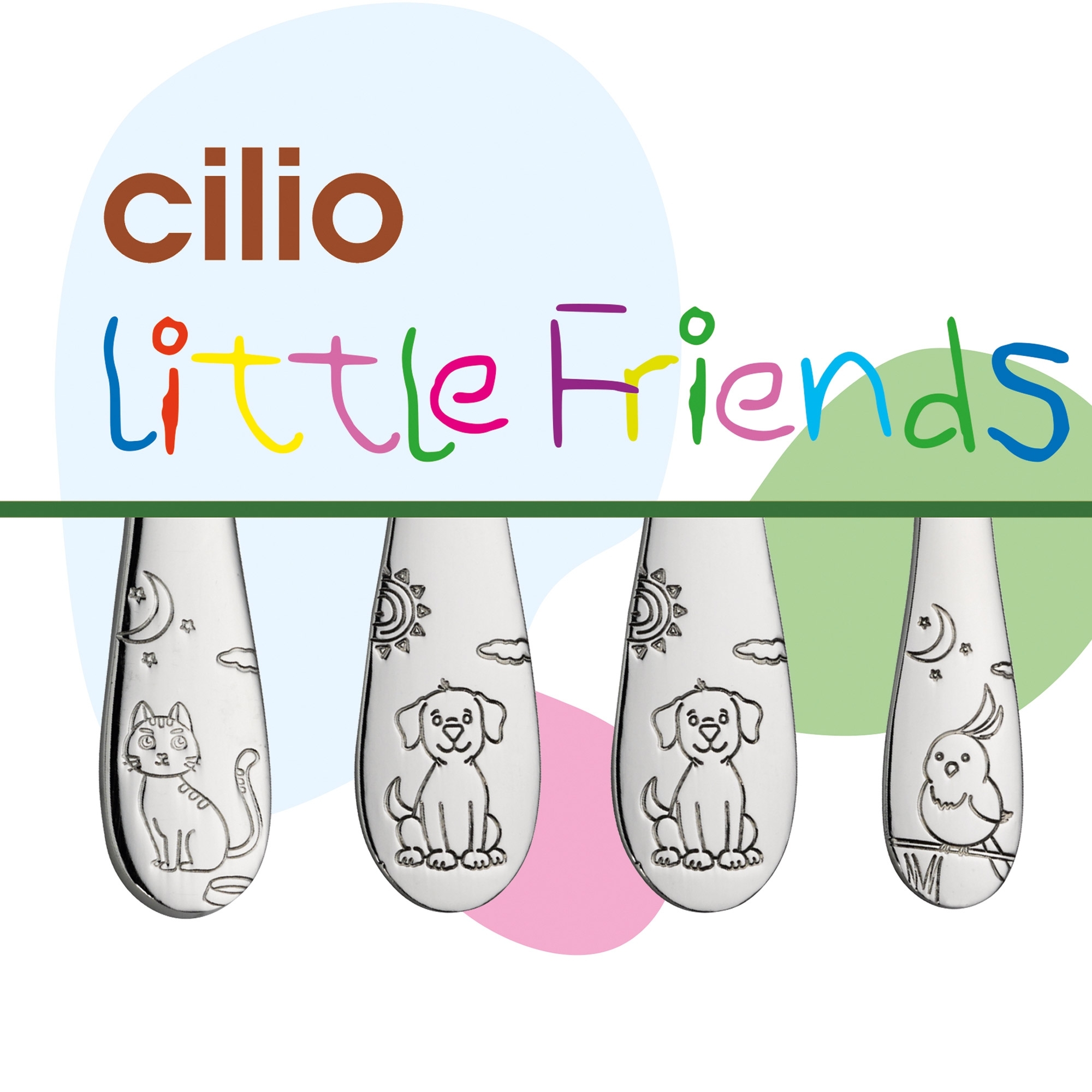 Cilio - Children's cutlery LITTLE FRIENDS 4 pcs.