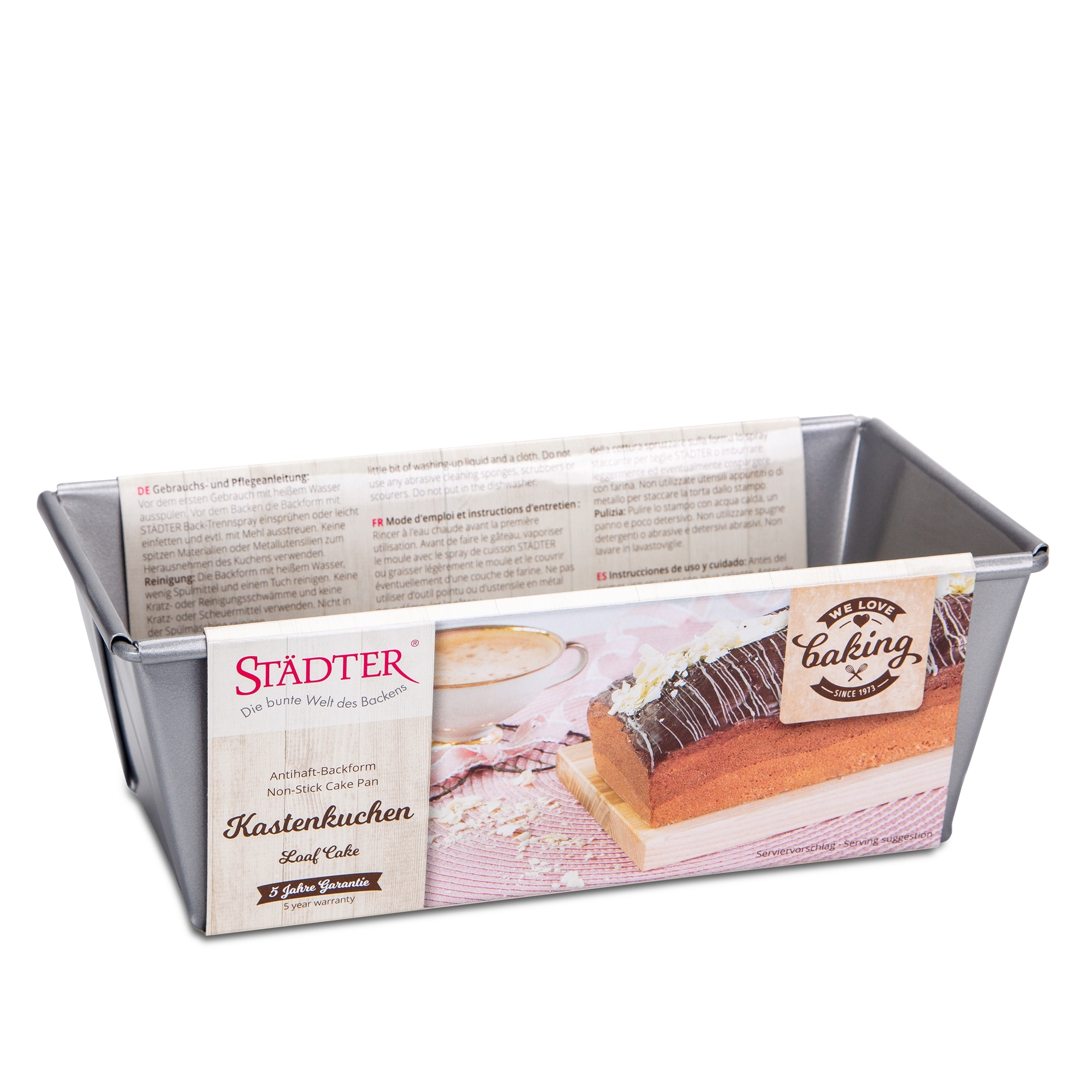 Städter - Kastenform Metall Silber 20 x10,5cm - we love baking