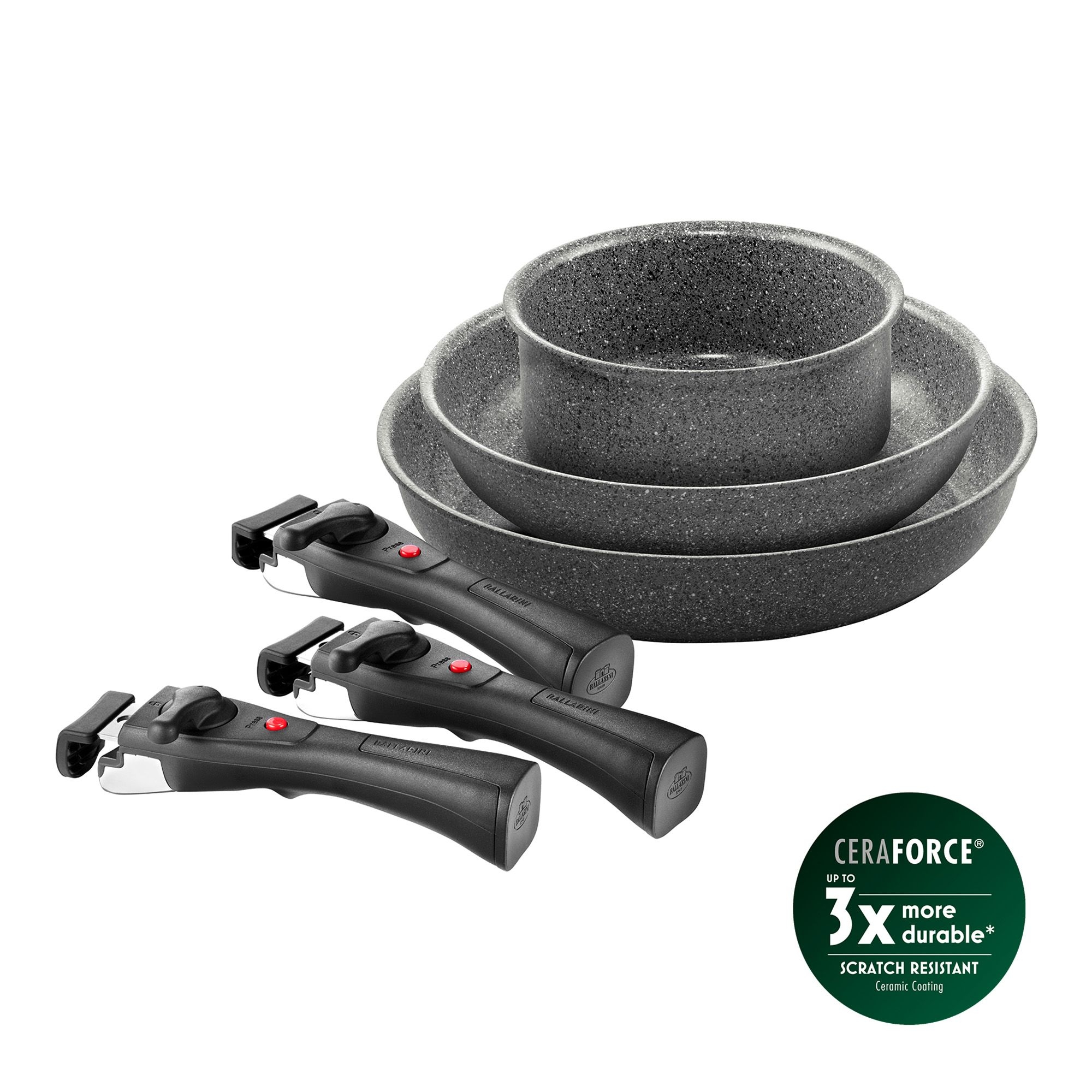 BALLARINI - frying pan set | Torre | 6 pcs. | round | aluminium