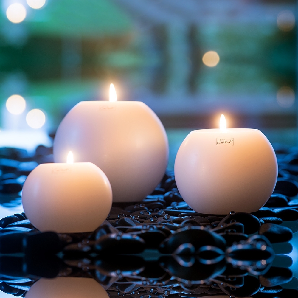 Qult Farluce Moon - Teelichthalter in Kerzenform Ø 12 cm