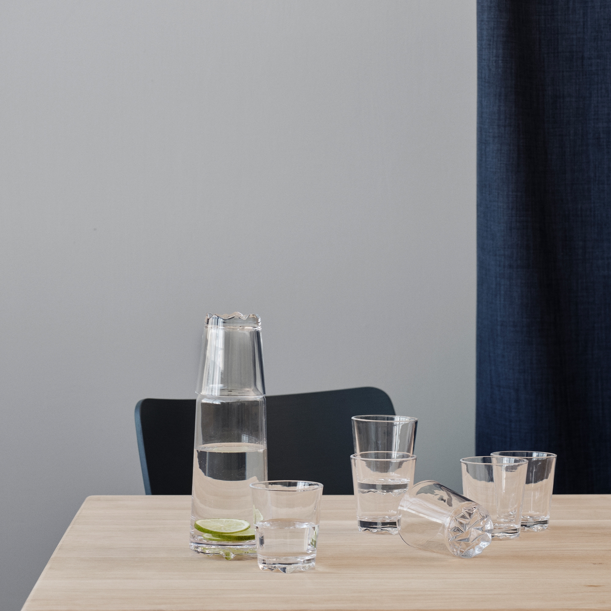 Stelton - GLACIER drinking glass 0.25l and carafe