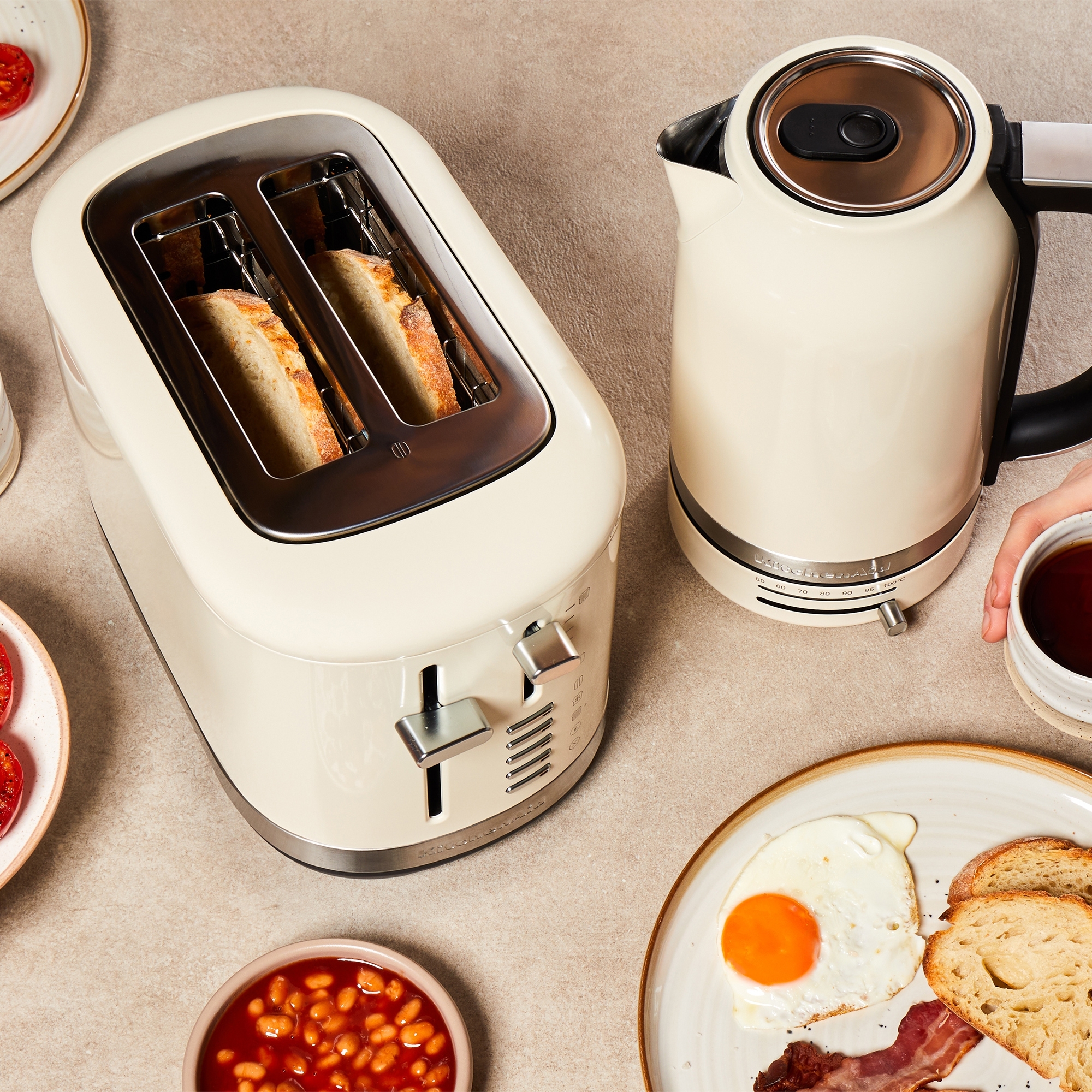 KitchenAid - Toaster mit manueller Bedienung für 2 Scheiben - Creme