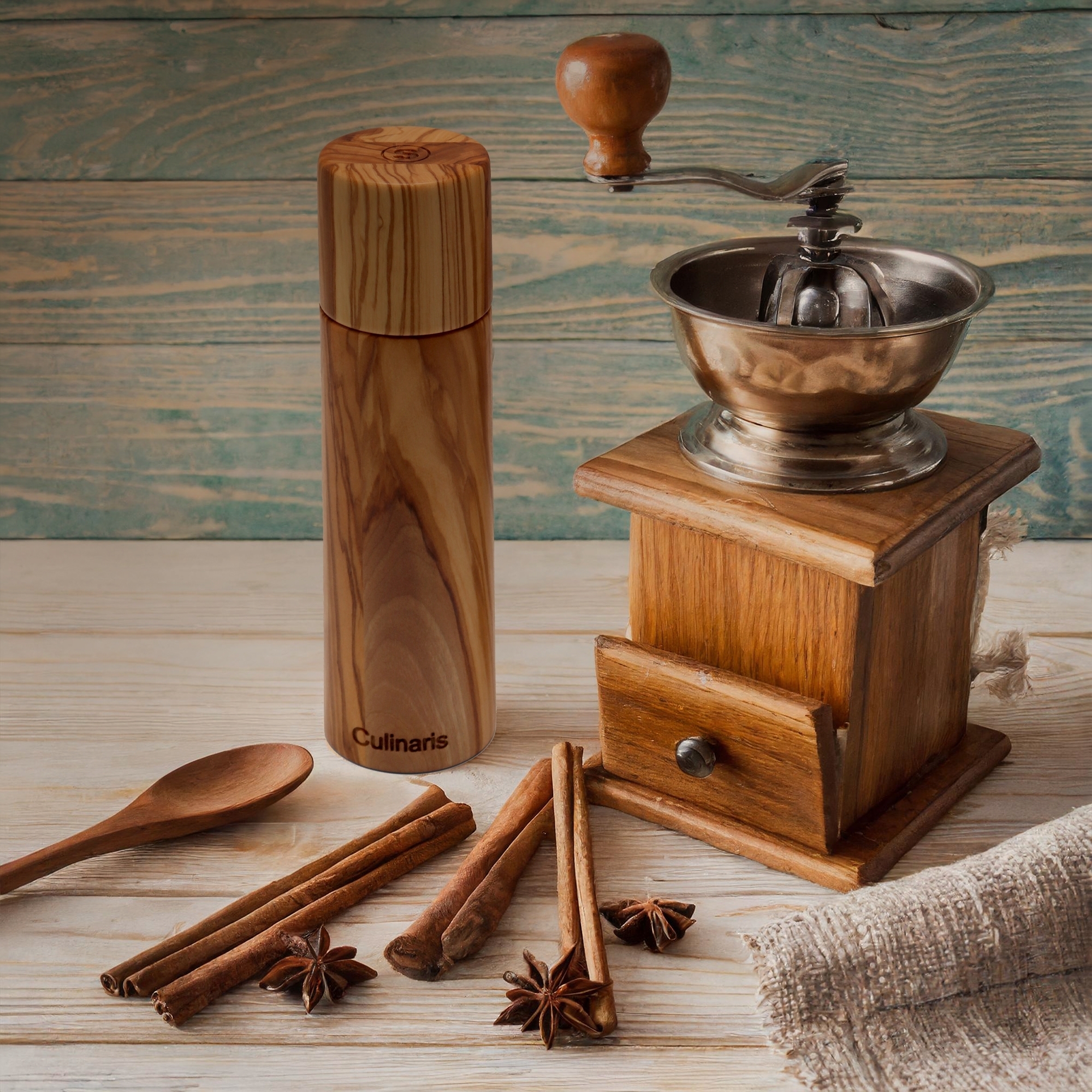 Culinaris - Pepper & salt mill set 20 cm - olive wood