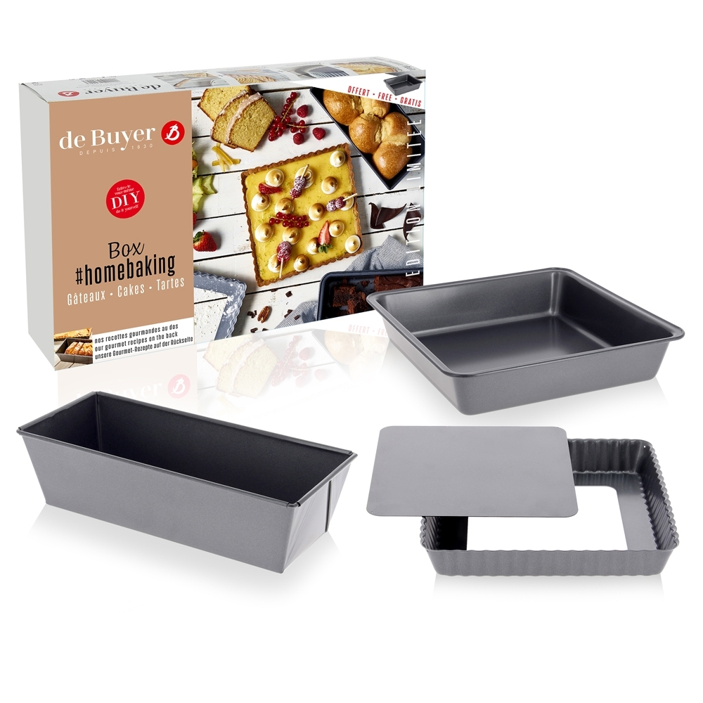 de Buyer - Gâteaux - Cakes - Tartes - 3er-Set homebaking