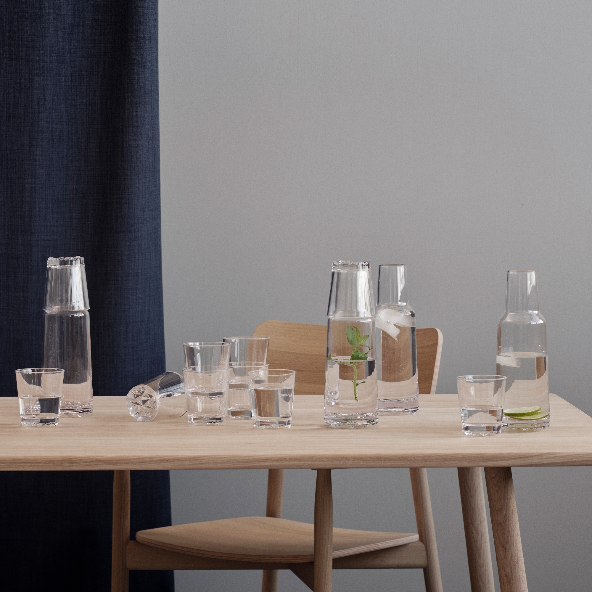 Stelton - GLACIER Trinkglas 0,25l und Karaffe