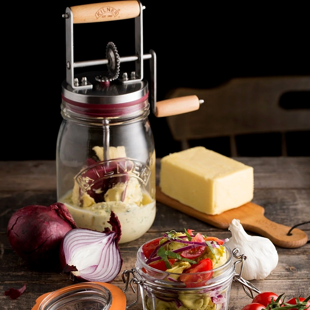 Kilner - Butterfass mit Drehkurbel 1 Liter